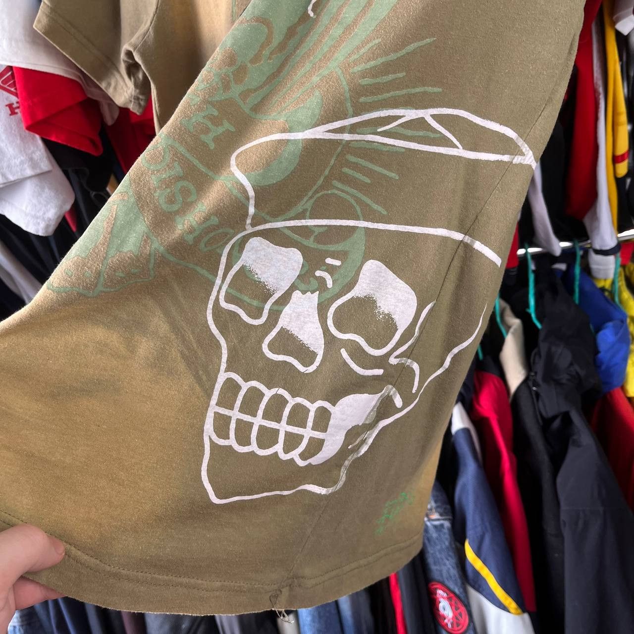 Ed Hardy Vintage Ed Hardy by Christian Audigier Green Tshirt Size US M / EU 48-50 / 2 - 8 Thumbnail