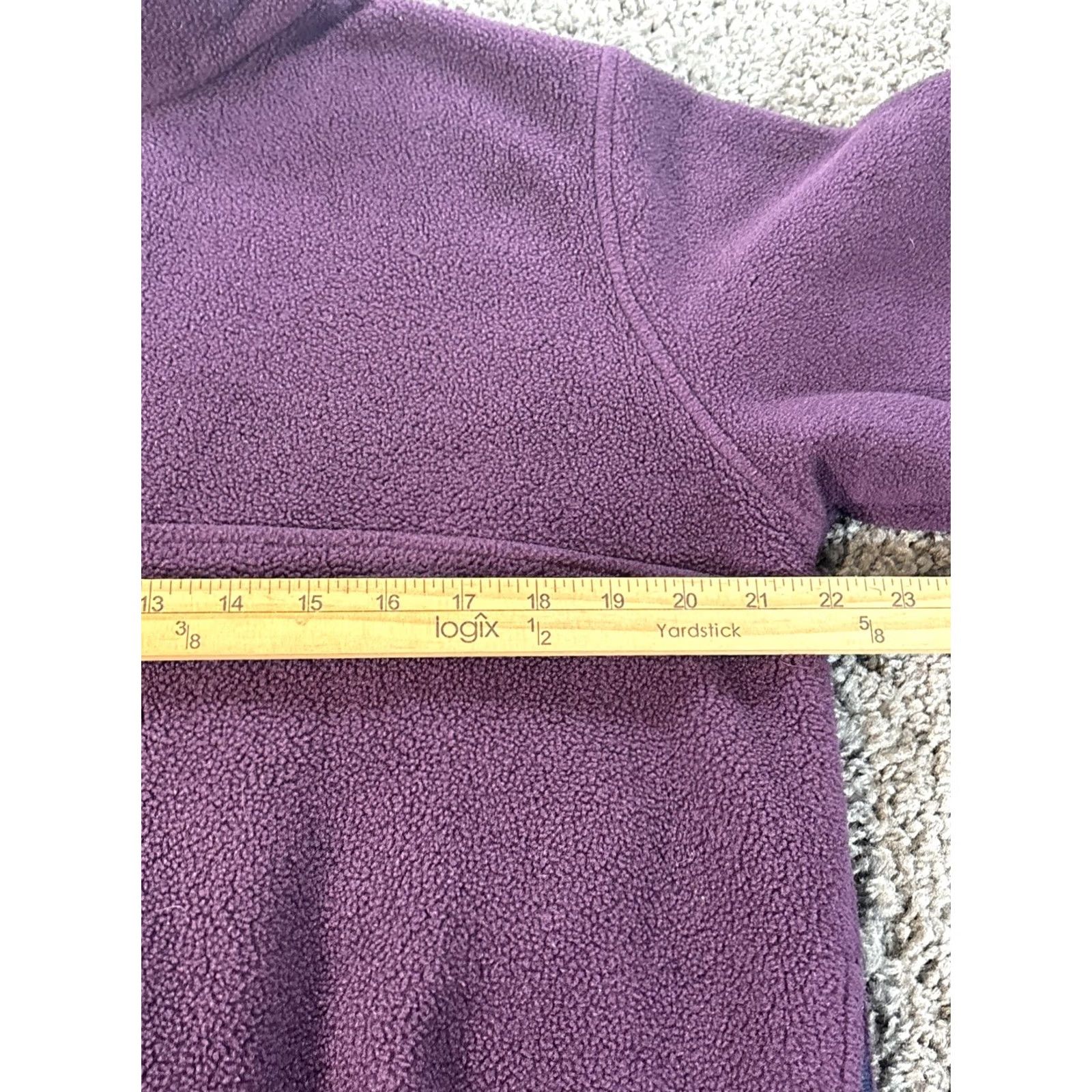 Vintage VINTAGE L.L.Bean Fleece Jacket Womens Large Purple 1/4 Zip EUC Size L / US 10 / IT 46 - 3 Thumbnail