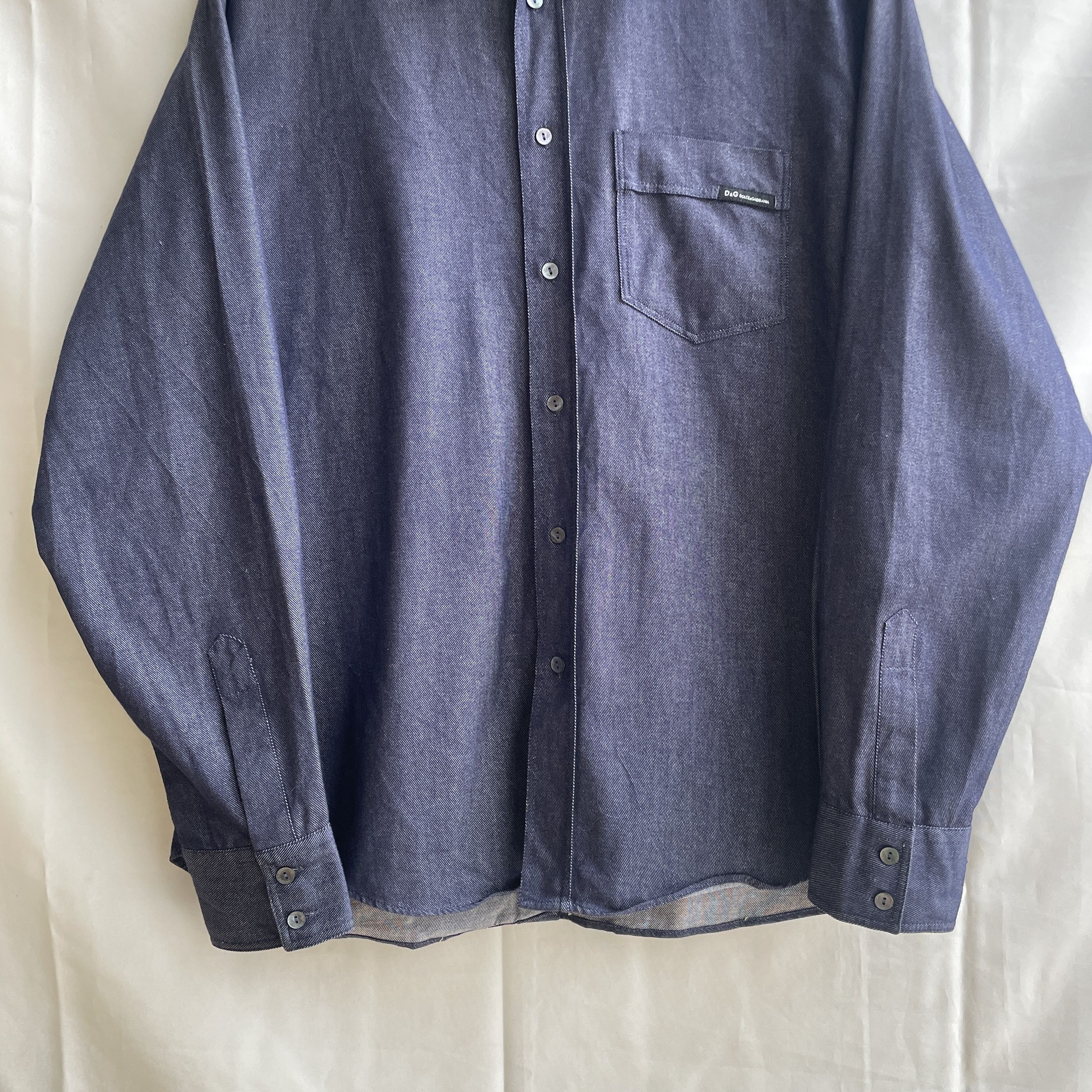 Dolce & Gabbana Dolce & Gabbana Vintage Chambray Shirt Size L Size US L / EU 52-54 / 3 - 5 Thumbnail