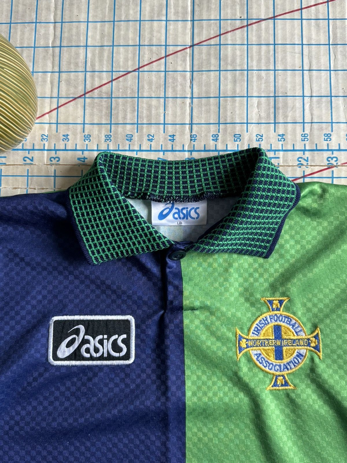 Asics Vintage ASICS Irish Football Association Jersey Green Size US XS / EU 42 / 0 - 4 Thumbnail