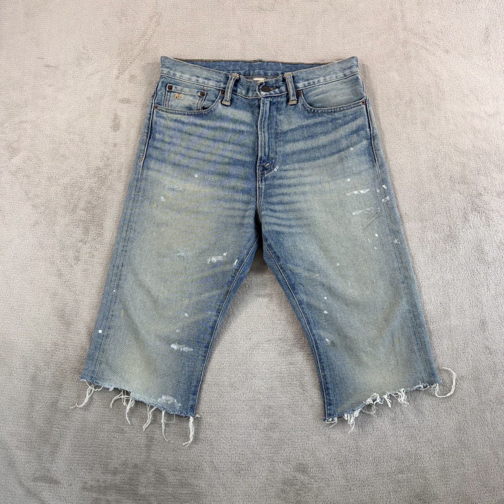 Vintage VINTAGE RRL Double-RL Cut-Off Jean Shorts Women 27 29 Blue Denim 80s 90s Embroidered Logo Boyfriend Short Pants Size 27" / US 4 / IT 40 - 2 Thumbnail