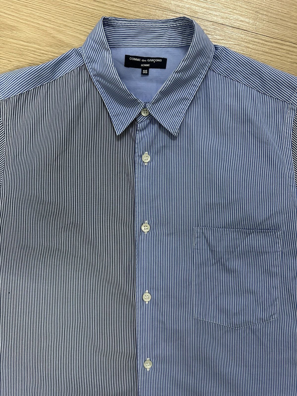 Comme des Garcons × Comme des Garcons Homme × Junya Watanabe Comme des Garcons Homme Patchwork Stripe Cotton Shirt Size US S / EU 44-46 / 1 - 3 Thumbnail