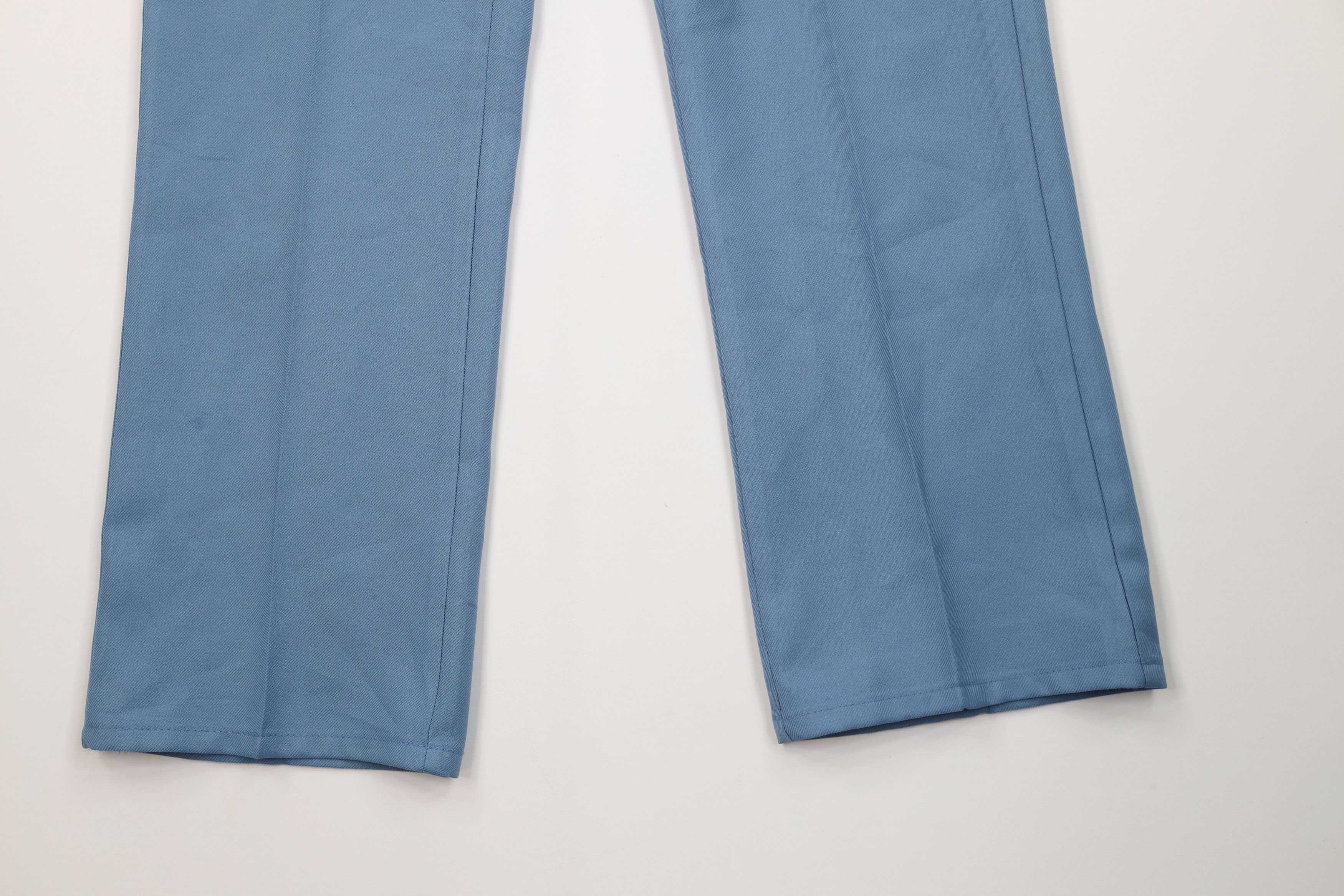 Vintage Vintage 70s Streetwear Knit Flared Wide Leg Chino Pants Blue Size US 36 / EU 52 - 4 Thumbnail