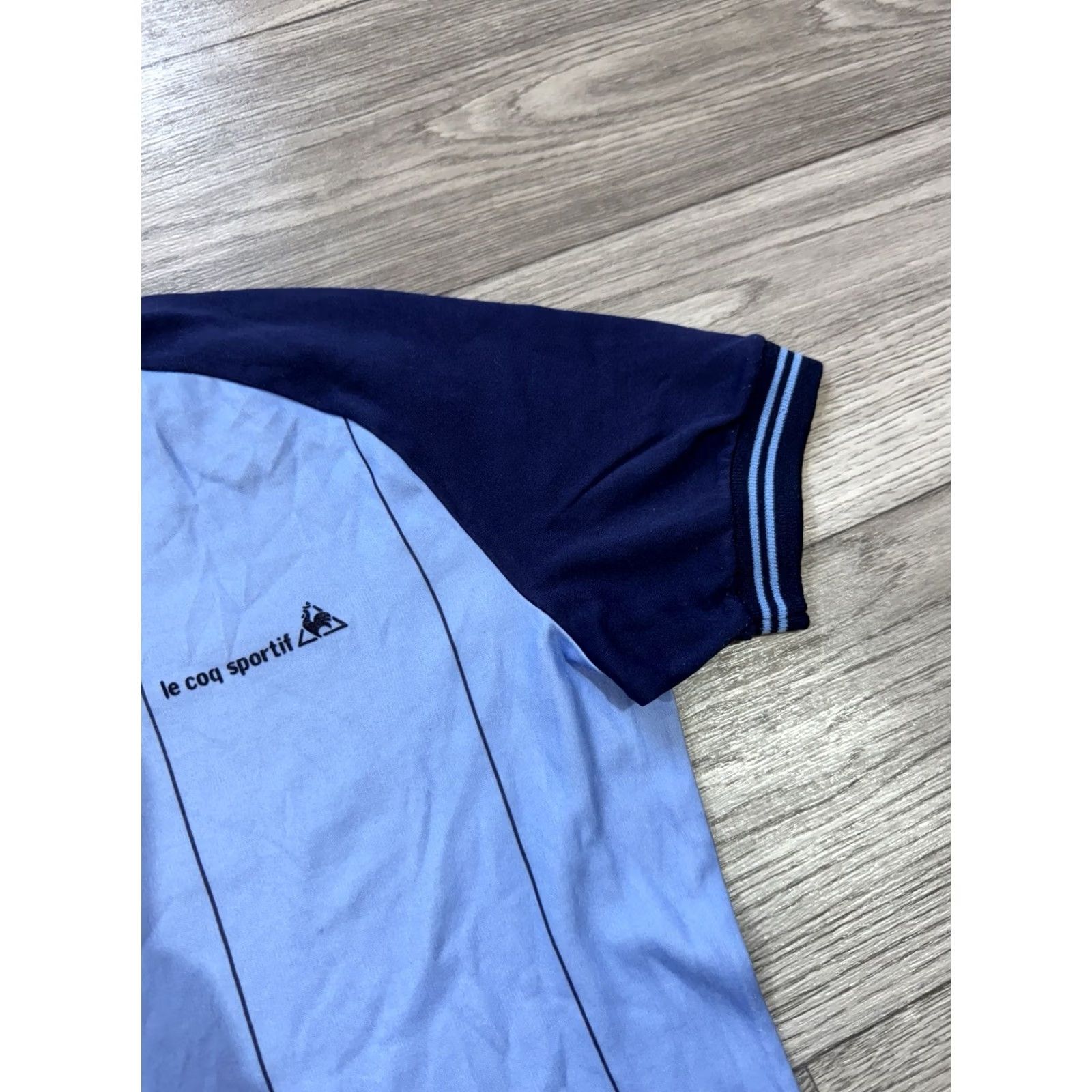 Le Coq Sportif VINTAGE Le Coq Sportif TEMPLATE FOOTBALL SHIRT SOCCER JERSEY Navy Blue S Mens Size US S / EU 44-46 / 1 - 6 Thumbnail