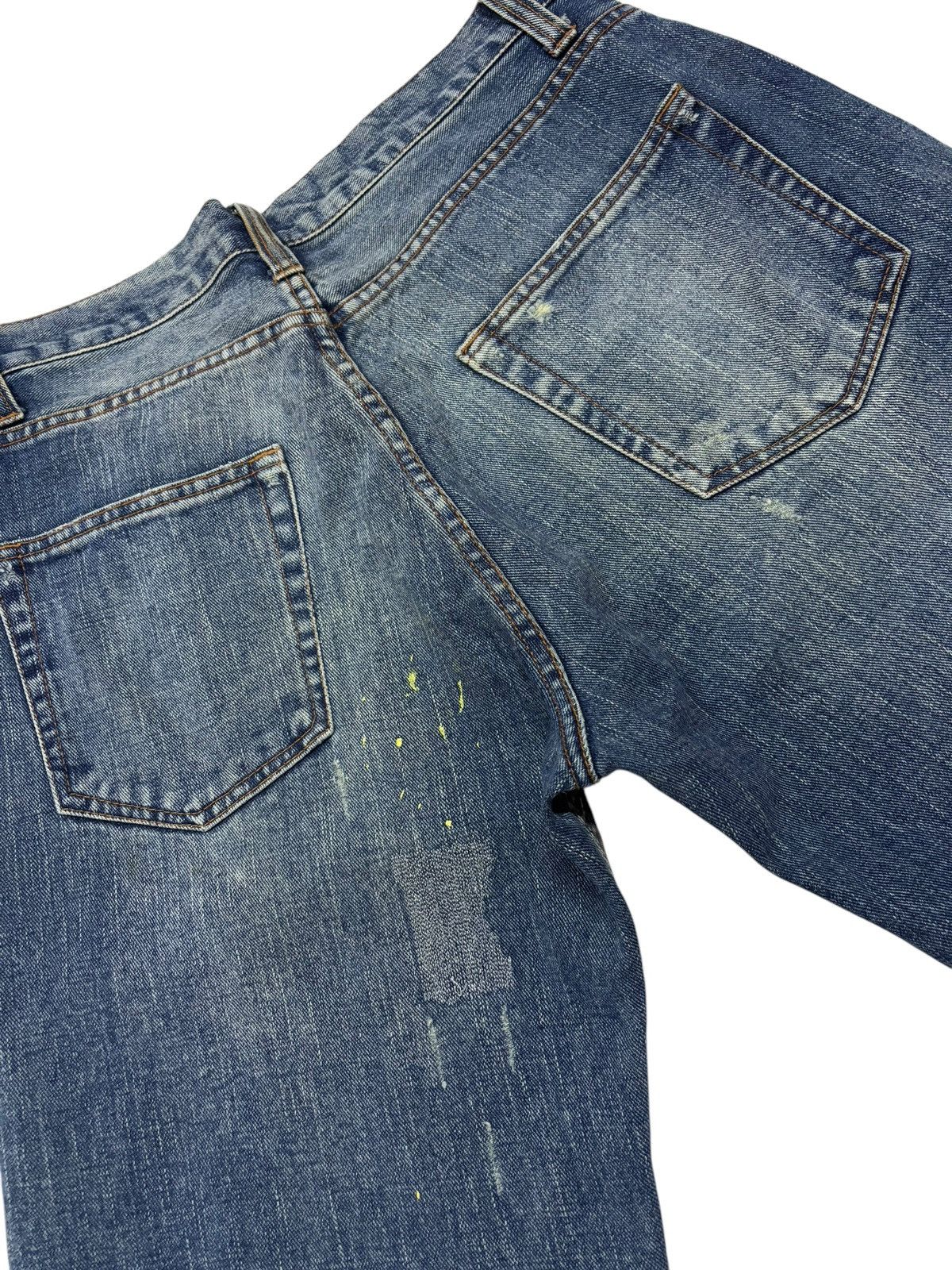 Beauty Beast × Japanese Brand Vtg Nylaus Distressed Paint Splash Jeans Size US 32 / EU 48 - 5 Thumbnail