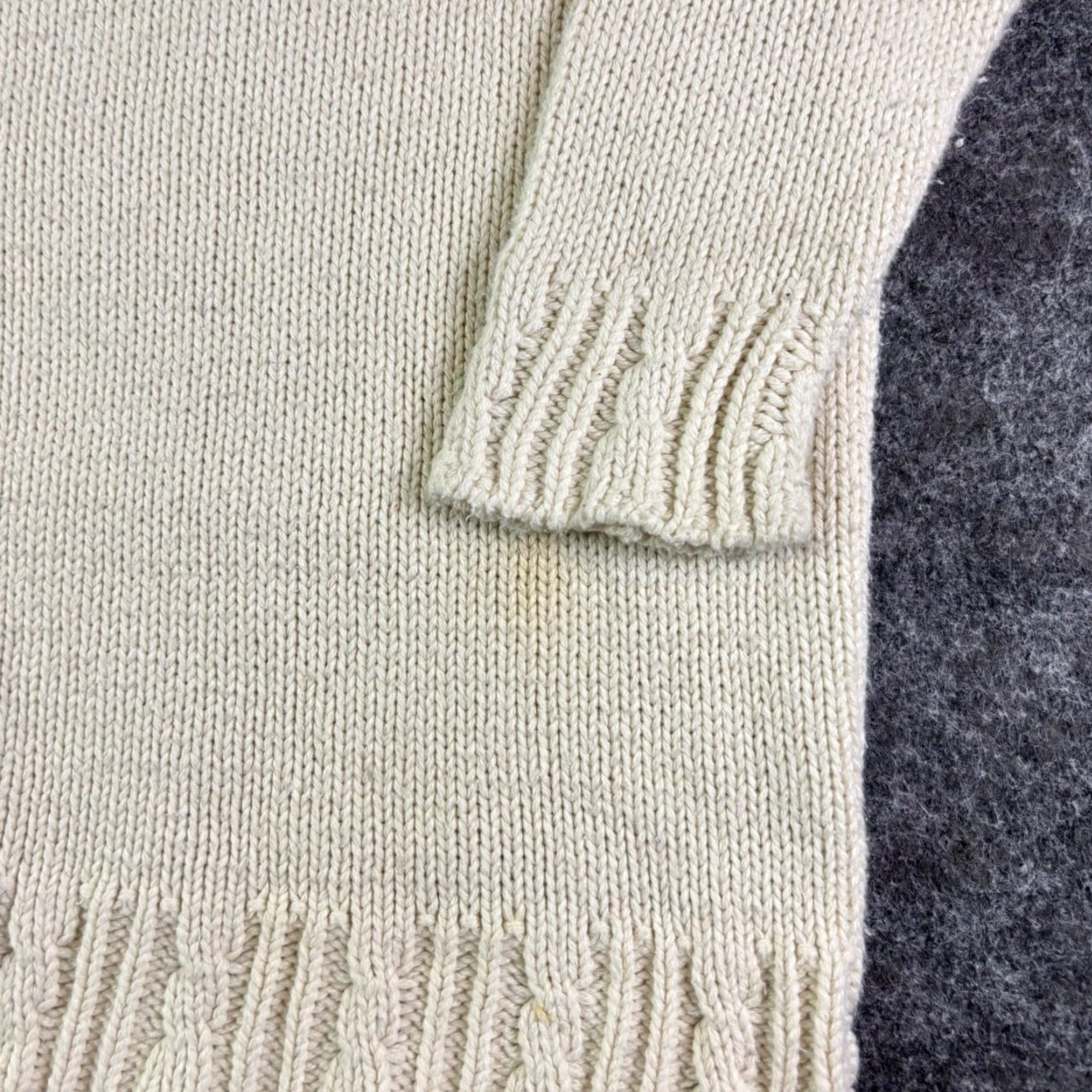 Vintage VINTAGE LL Bean Womens Cream Cotton Turtleneck Sweater Dress Cable Knit Size M Size M / US 6-8 / IT 42-44 - 8 Thumbnail