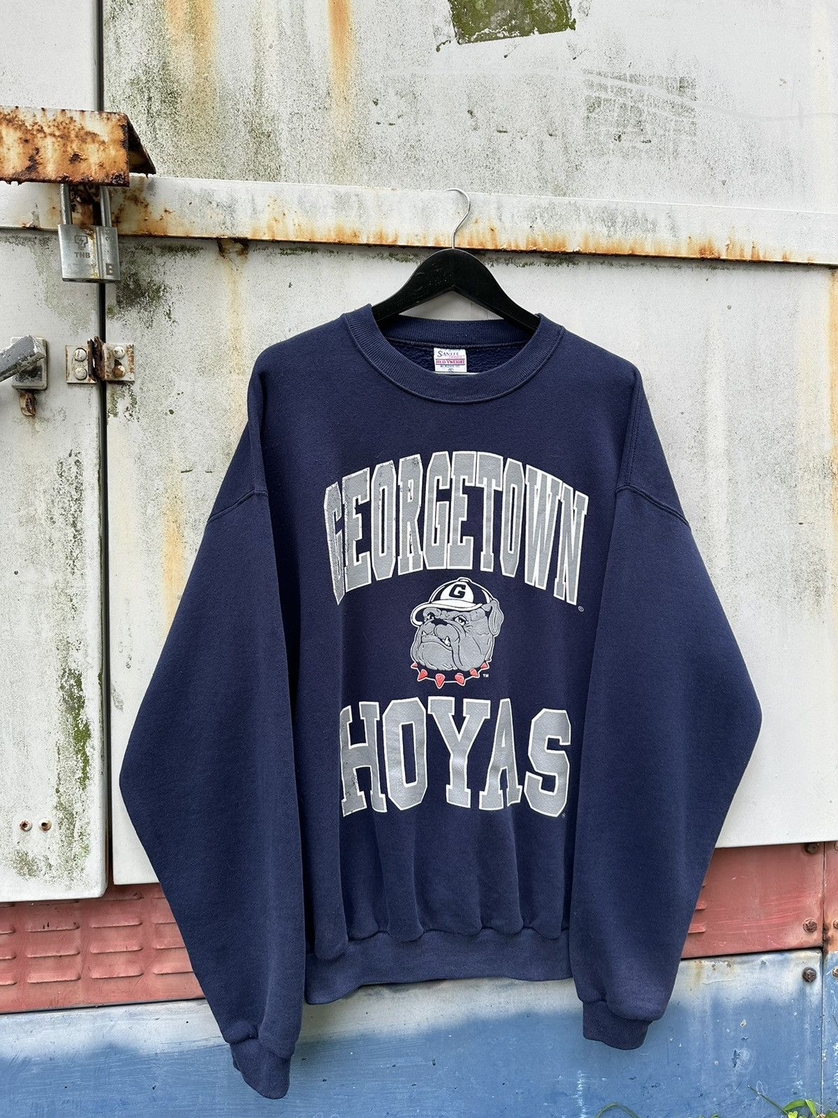 Vintage Vintage 90’s Georgetown Hoyas Baseball Crewneck Size US L / EU 52-54 / 3 - 3 Thumbnail