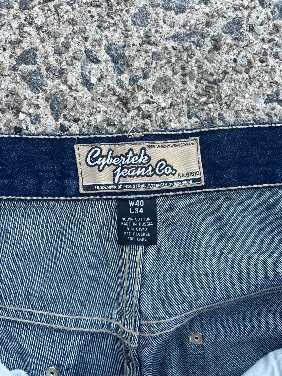 Vintage Cybertek Jeans Vintage Blue Embroidered Denim 90s Hip Hop Size US 40 / EU 56 - 7 Thumbnail