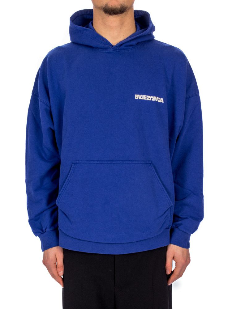 image of Balenciaga O1Mt1Gz0524 Turn Logo Wide Fit Hoodies In Purple, Men's (Size Small)