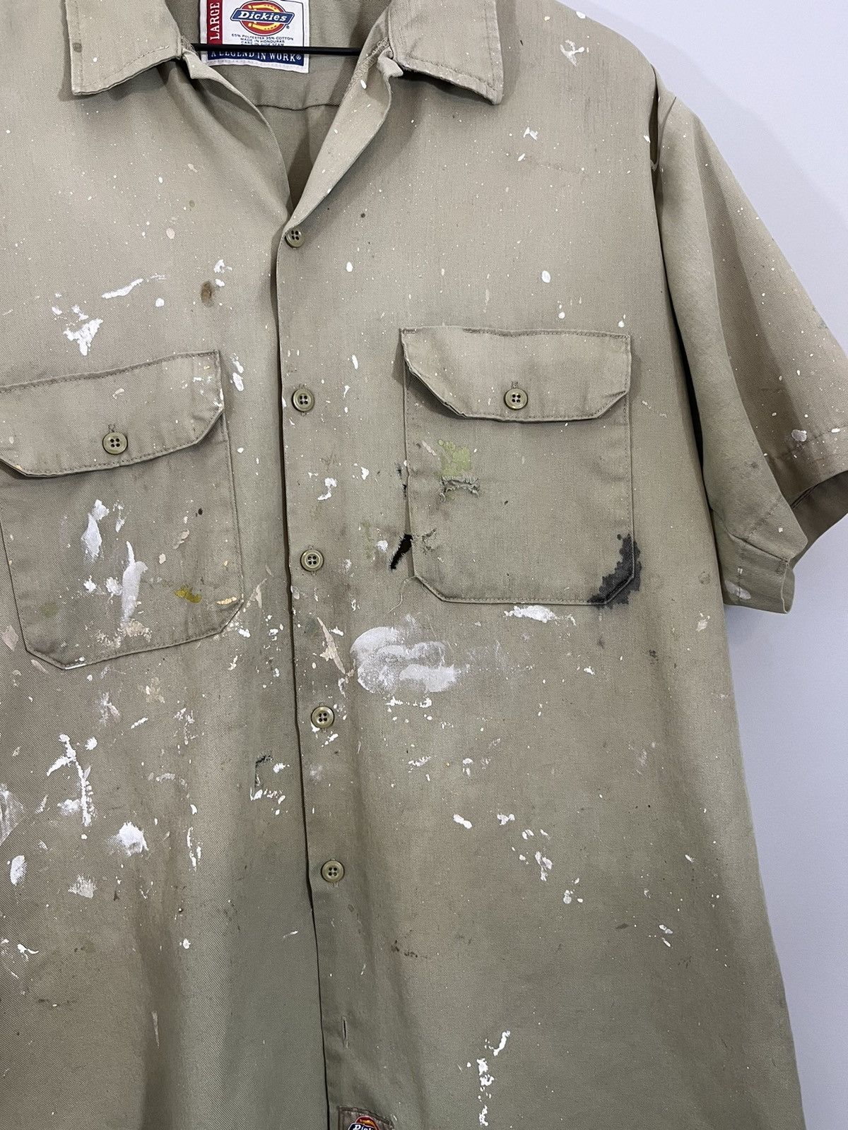 Vintage Thrashed Paint Stain Workwear Faded Shirt Size US L / EU 52-54 / 3 - 2 Thumbnail