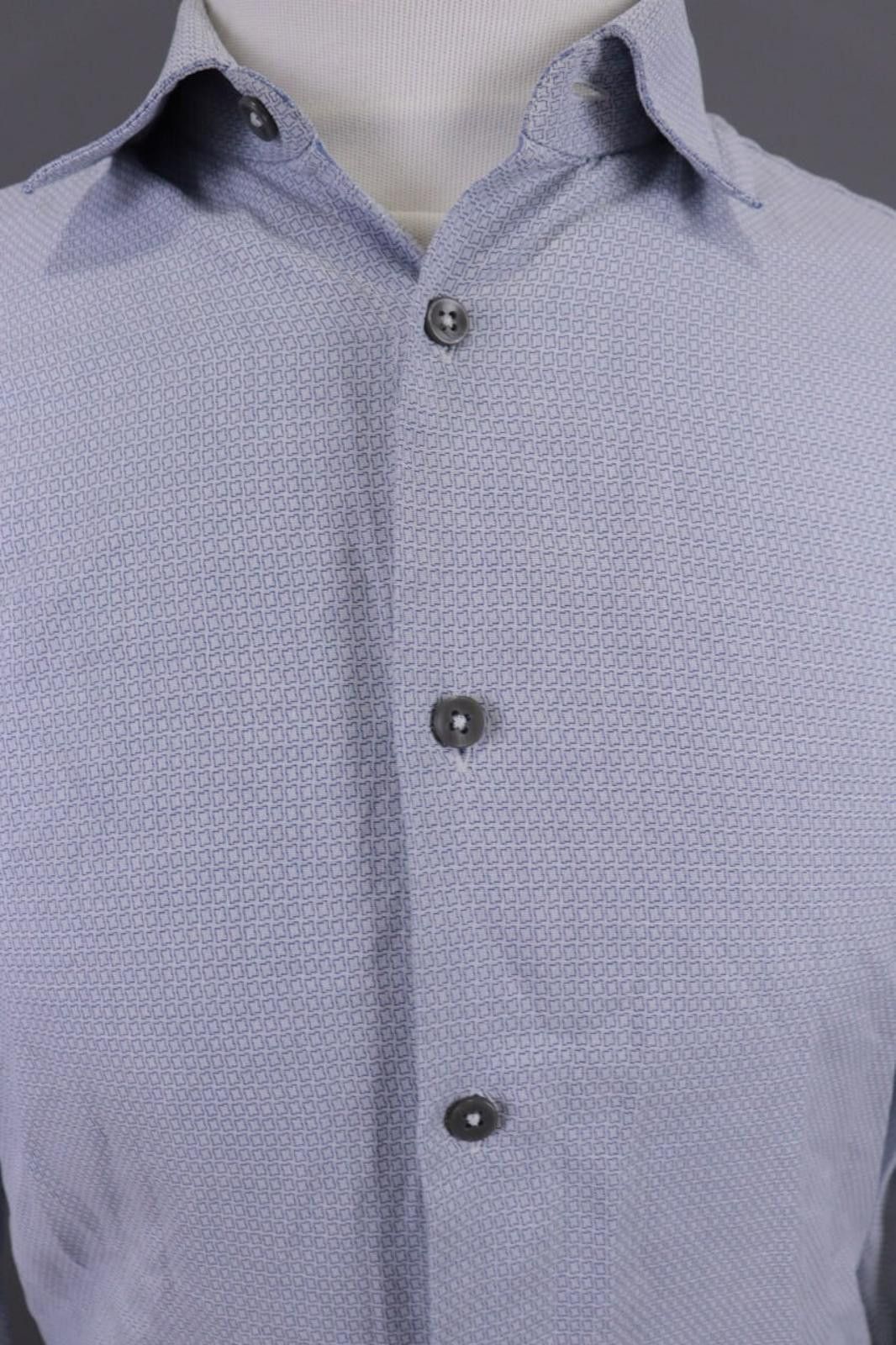 Ermenegildo Zegna Zegna Multicolor Geometric Slim Fit Casual Button Down Shirt Size US M / EU 48-50 / 2 - 5 Thumbnail