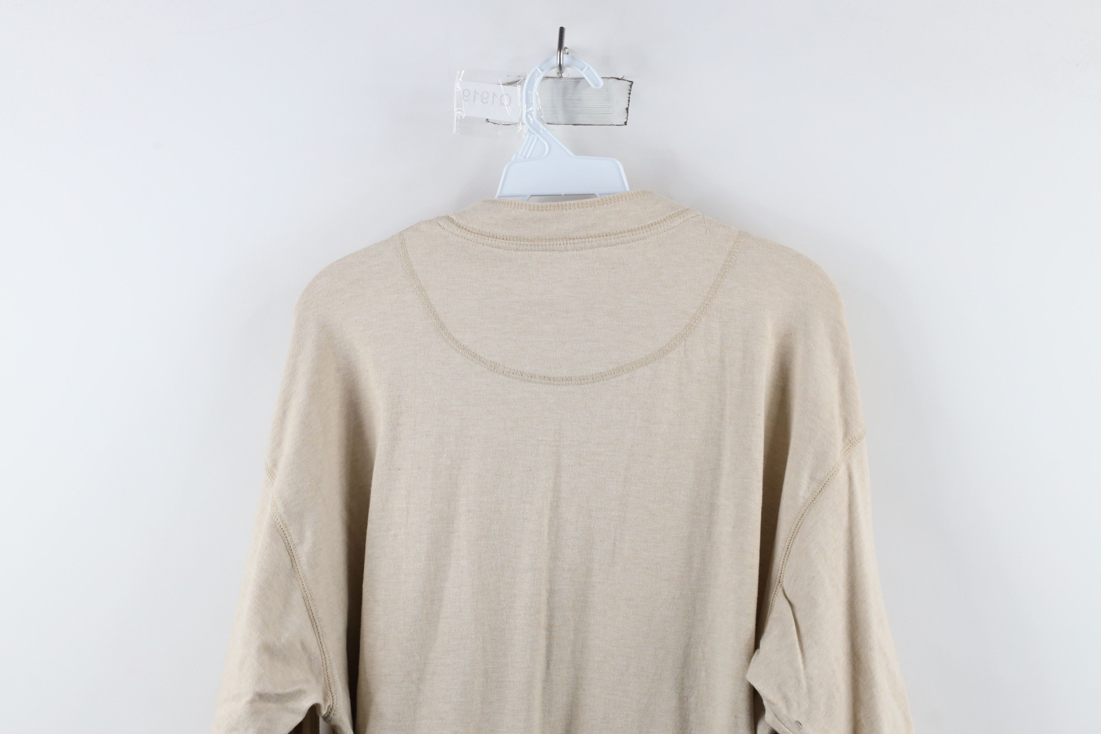 Vintage Vintage 90s Streetwear Long Sleeve Henley T-Shirt Beige Size US L / EU 52-54 / 3 - 9 Thumbnail
