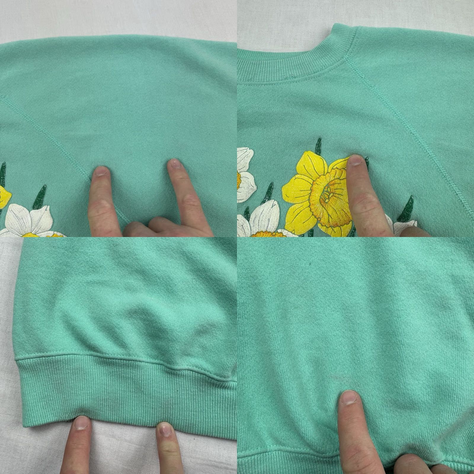Vintage VINTAGE Morning Star Sweatshirt Womens Medium Green Nature 90s Outdoor Activewear Size M / US 6-8 / IT 42-44 - 8 Thumbnail