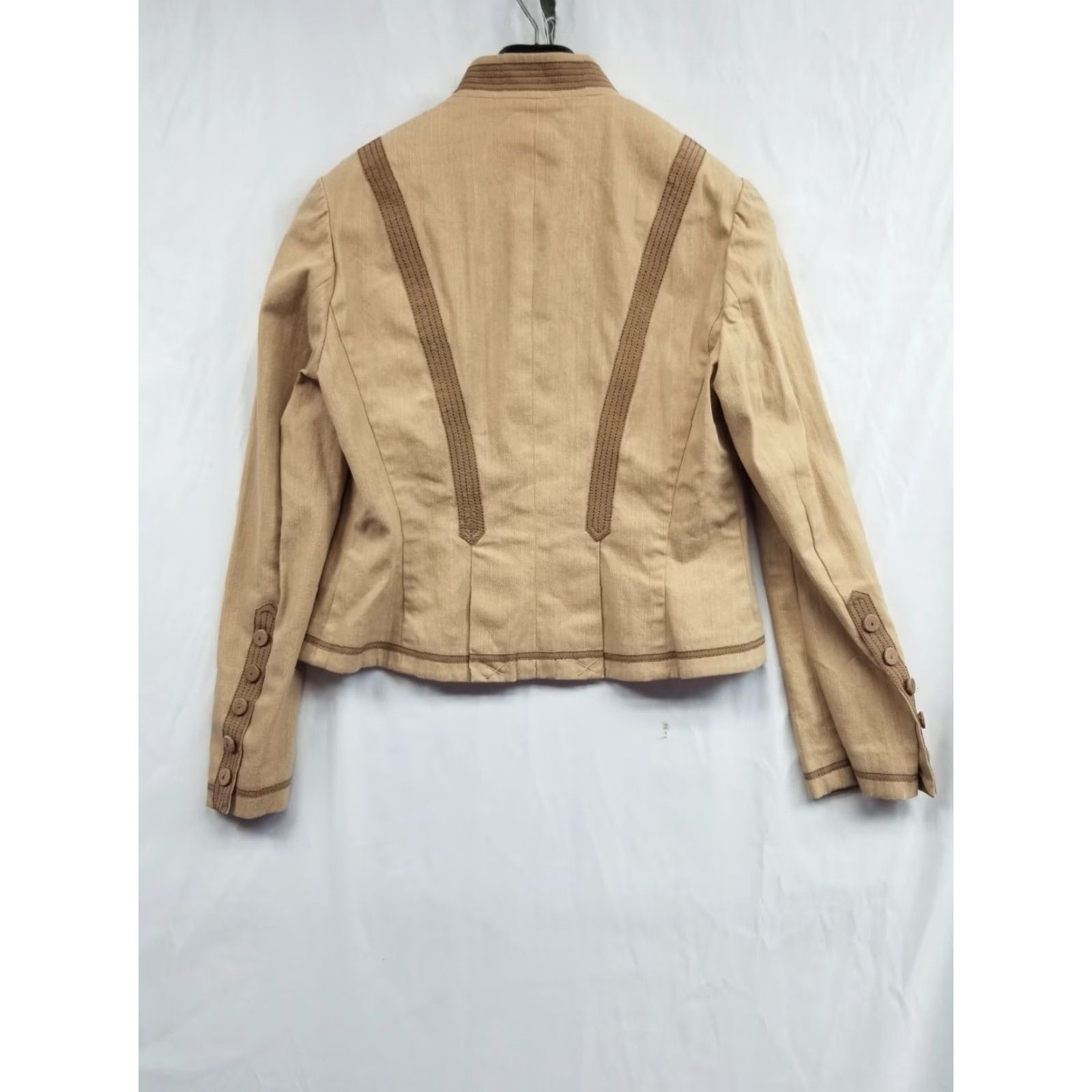 Vintage Carlisle Jacket Beige Button-Up Blazer Pockets Size 10 Size L / US 10 / IT 46 - 2 Thumbnail