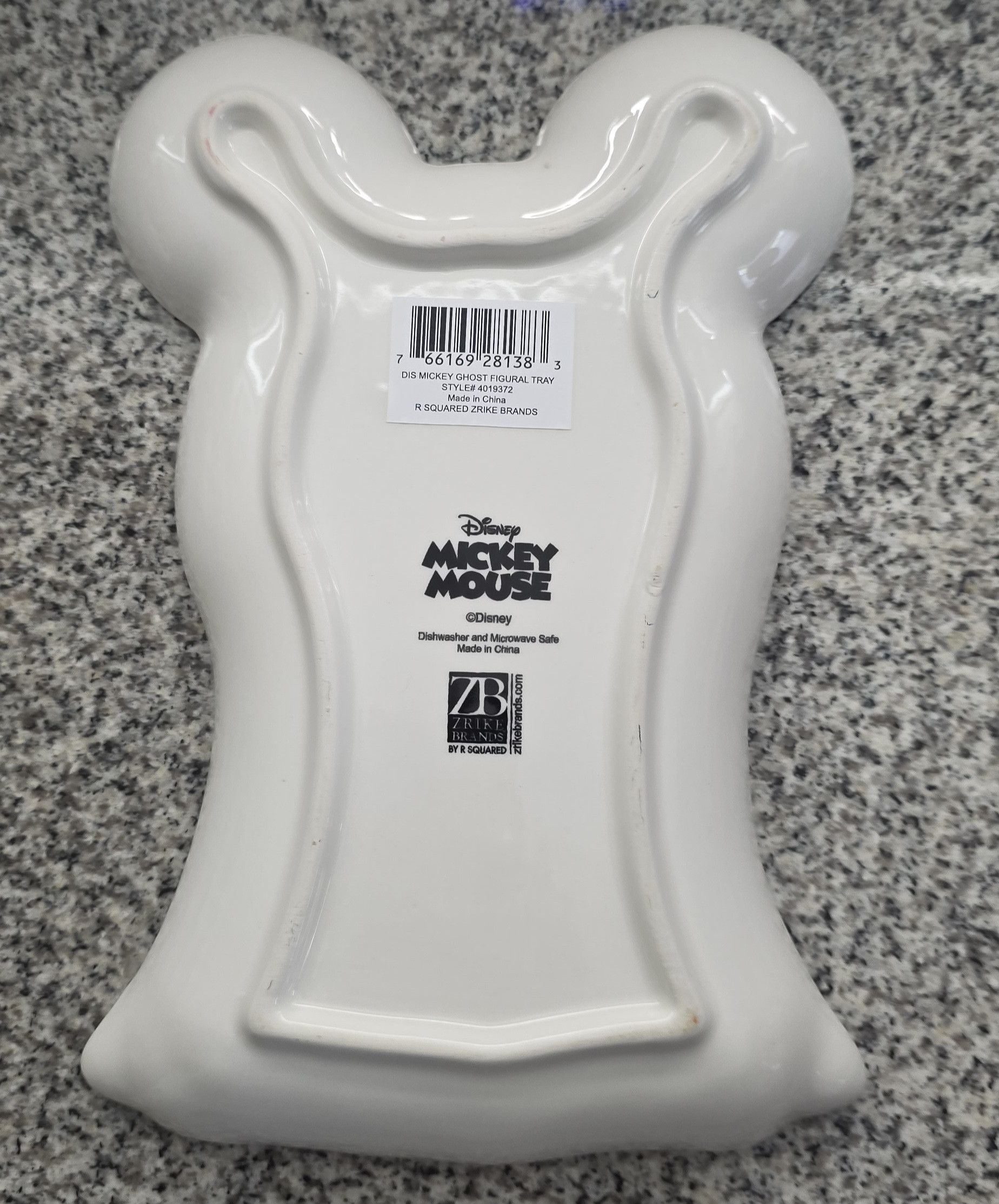 Disney NWT Disney Zrike Mickey Mouse Ghost Figural Tray Halloween Size ONE SIZE - 2 Thumbnail