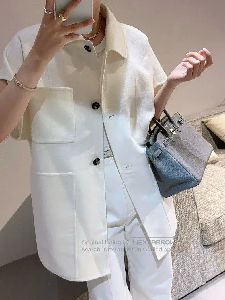 Hermes Hermes Women's Sleeveless Vest Jacket White Size XS / US 0-2 / IT 36-38 - 7 Thumbnail