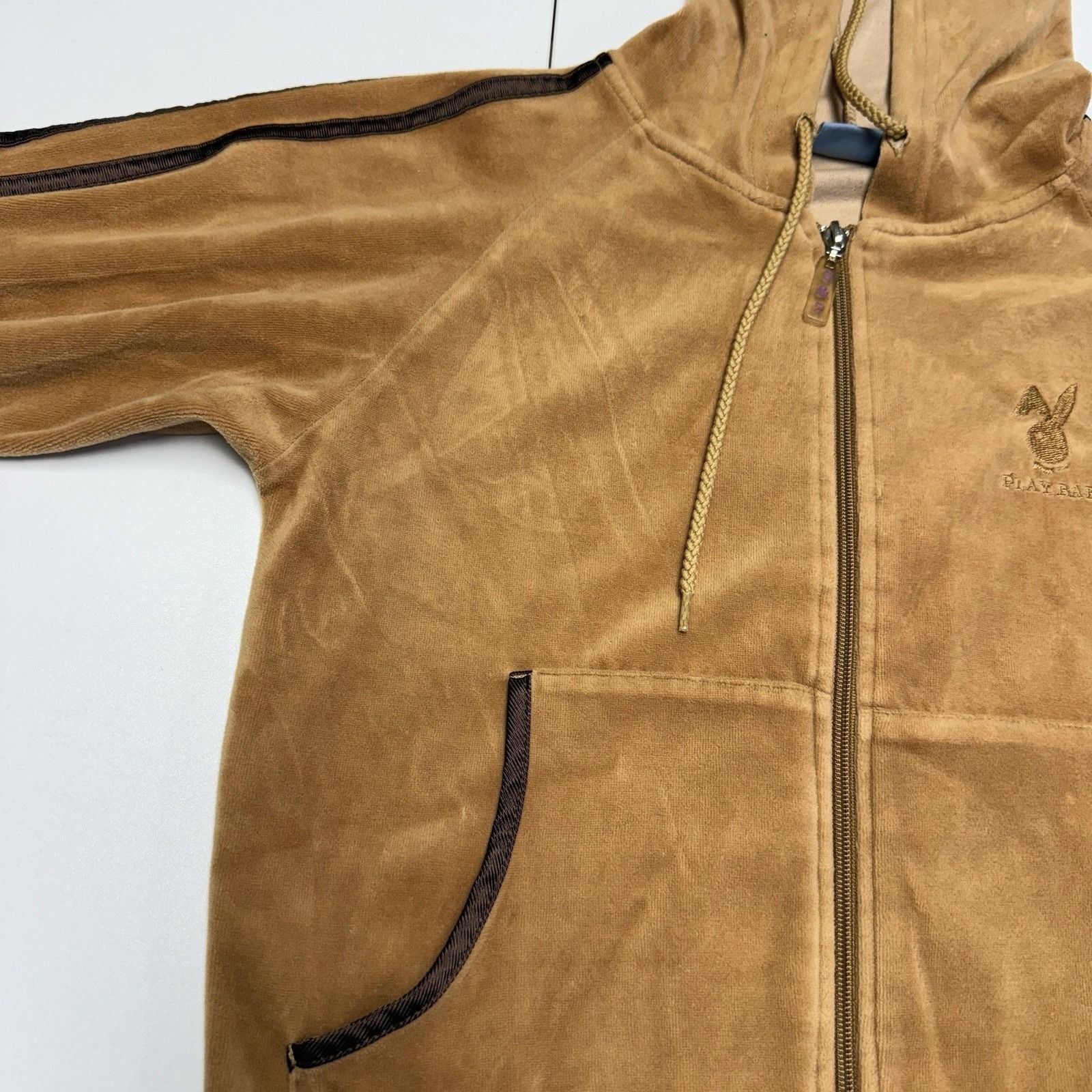 Vintage Playbaby Velour Sweatshirt Womens Small 17.5x21 Brown S & P Size S / US 4 / IT 40 - 5 Thumbnail