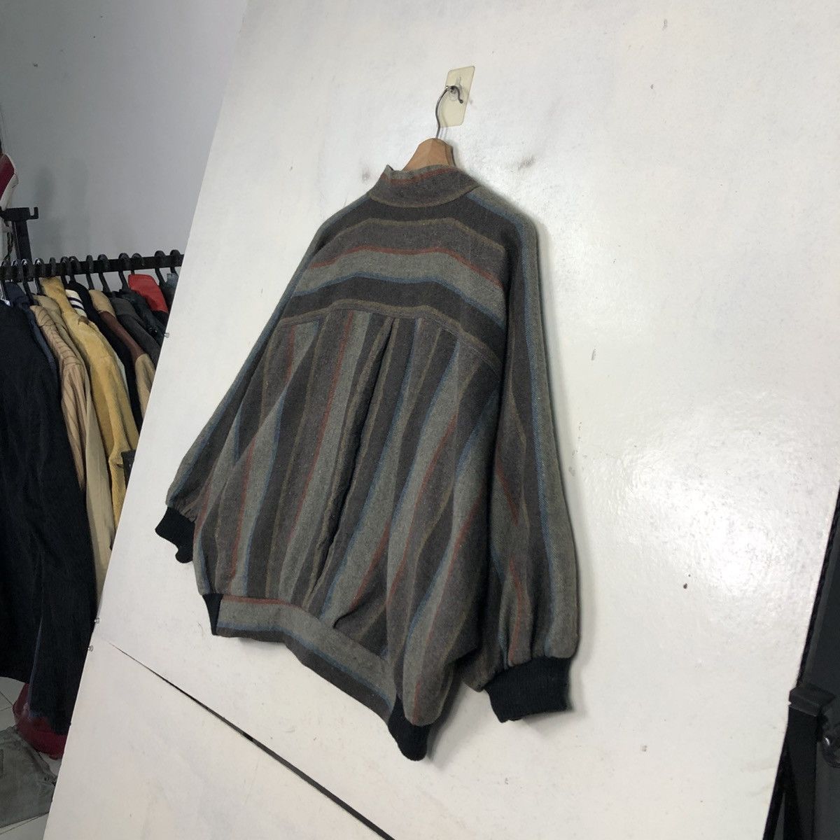 Issey Miyake 💥VINTAGE BOMBER CARDIGAN JACKET STRIPED JAPAN Size US M / EU 48-50 / 2 - 12 Thumbnail