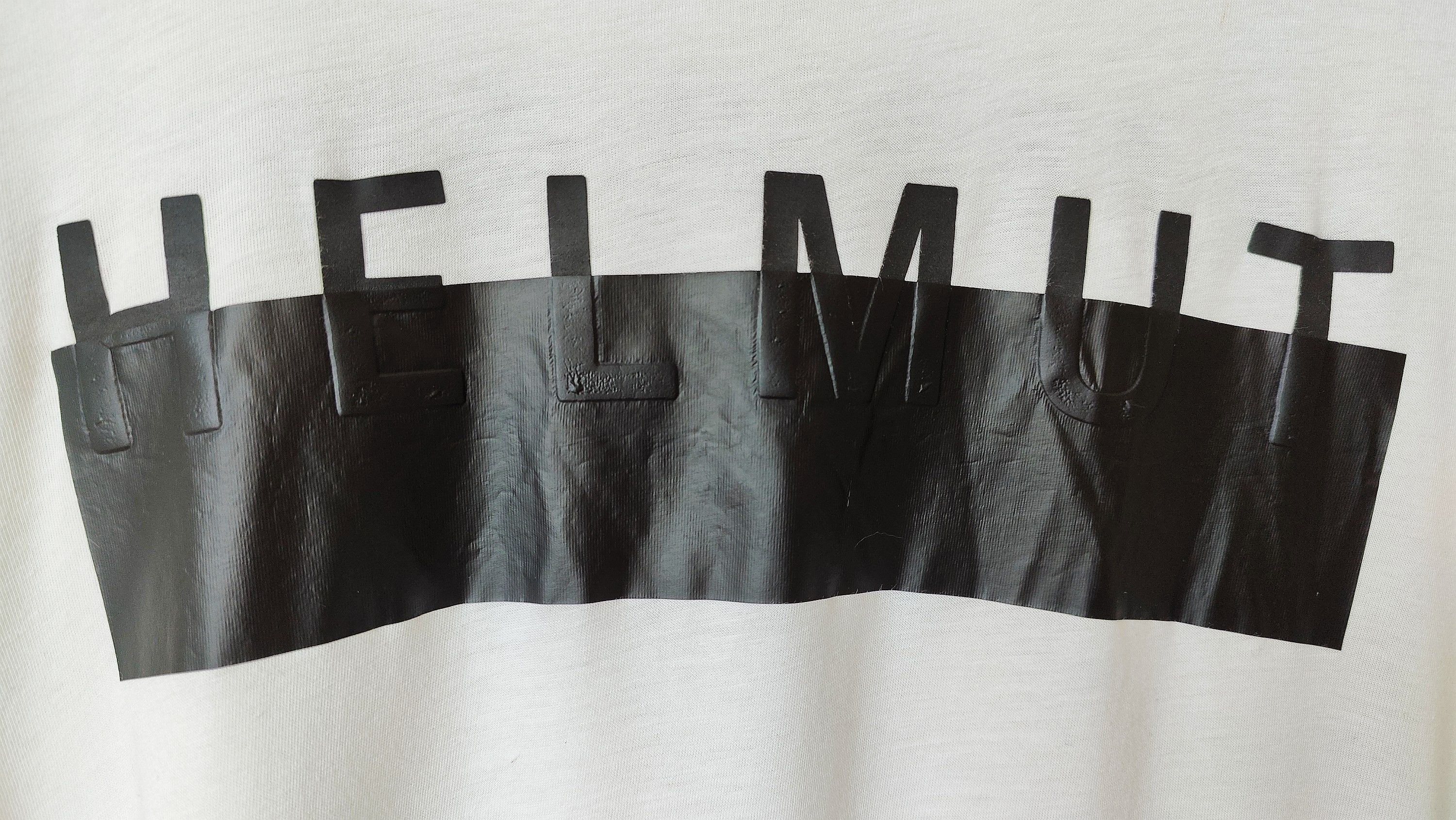 Helmut Lang Helmut Lang Archive Asymetric Black Logo Tshirt Size US M / EU 48-50 / 2 - 3 Thumbnail
