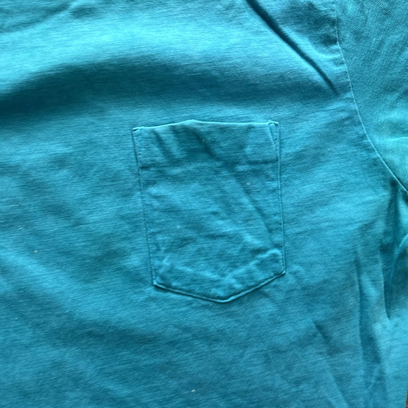 Lands' End VINTAGE Lands' End Shirt Mens Large Teal Pocket Tee 100% Cotton Made USA 90s Size US L / EU 52-54 / 3 - 6 Thumbnail
