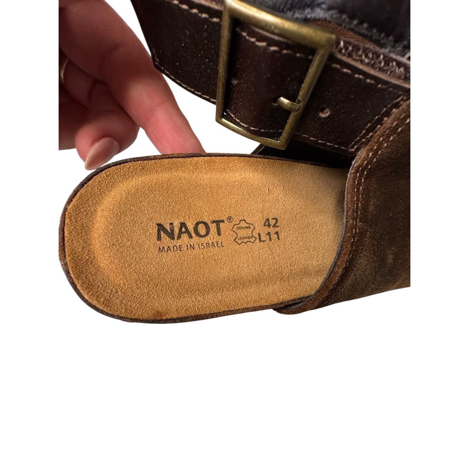 Other Naot NEW Upgrade Brown Suede Slingback Clogs Distressed Size US 11 / IT 41 - 4 Thumbnail
