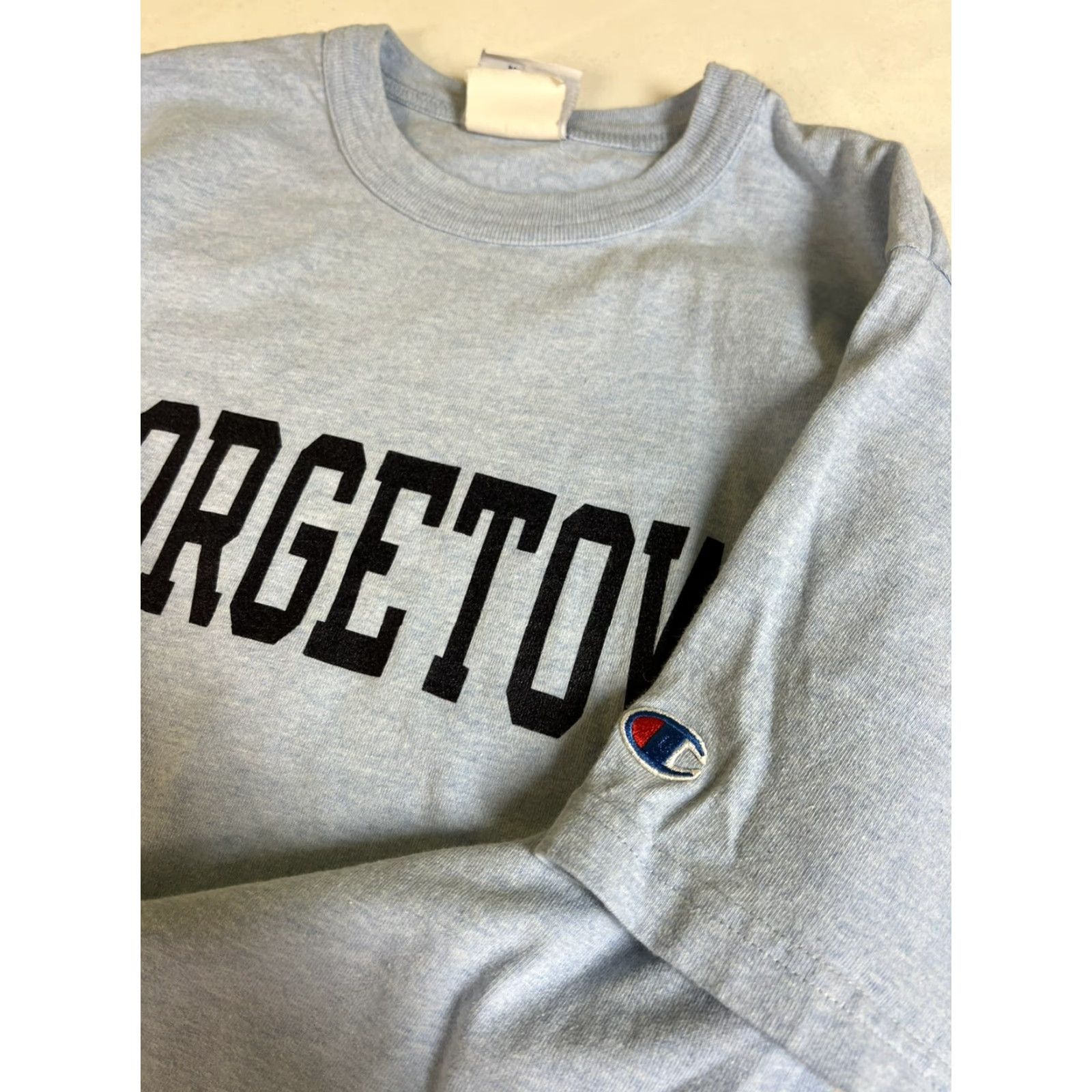Champion Champion Shirt Mens Small S Spell Out Georgetown University Gray College Logo Preppy All Seasons 30? Wait no. Size US S / EU 44-46 / 1 - 3 Thumbnail