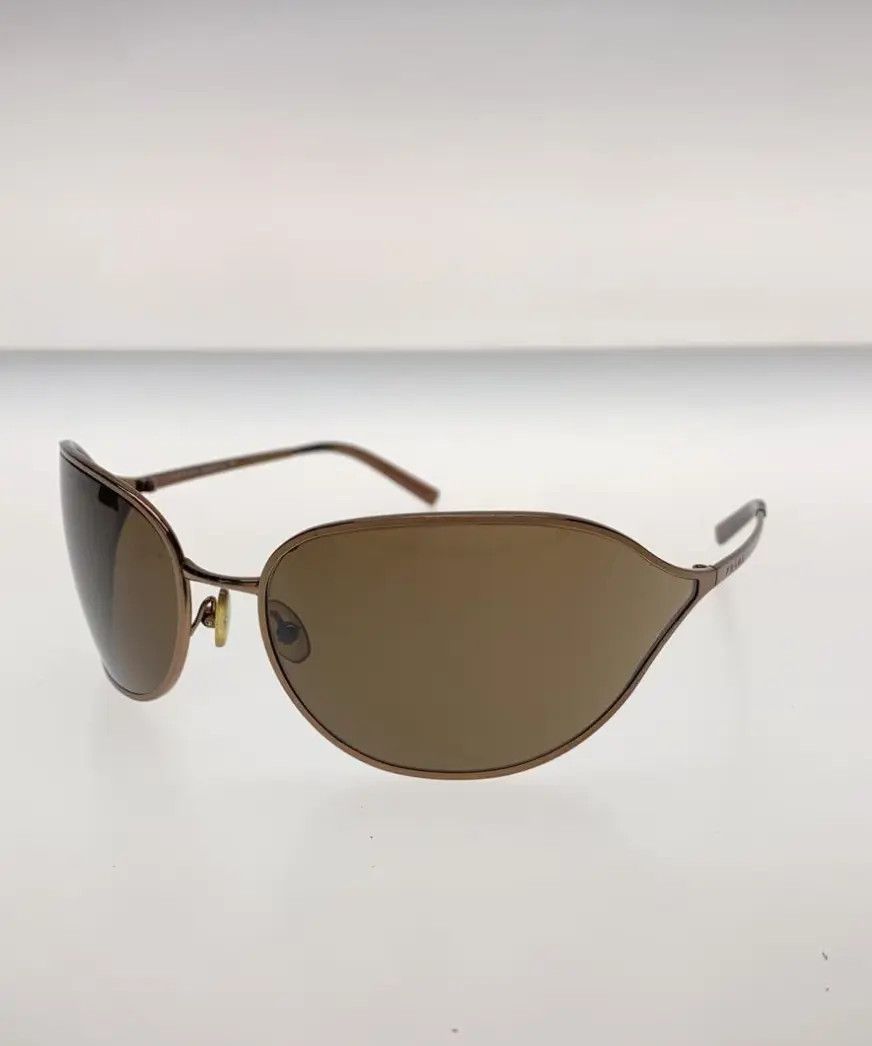 Prada × Vintage PRADA Sunglasses Rectangle Wrap Shield Symbole Star Flame Size ONE SIZE - 1 Thumbnail