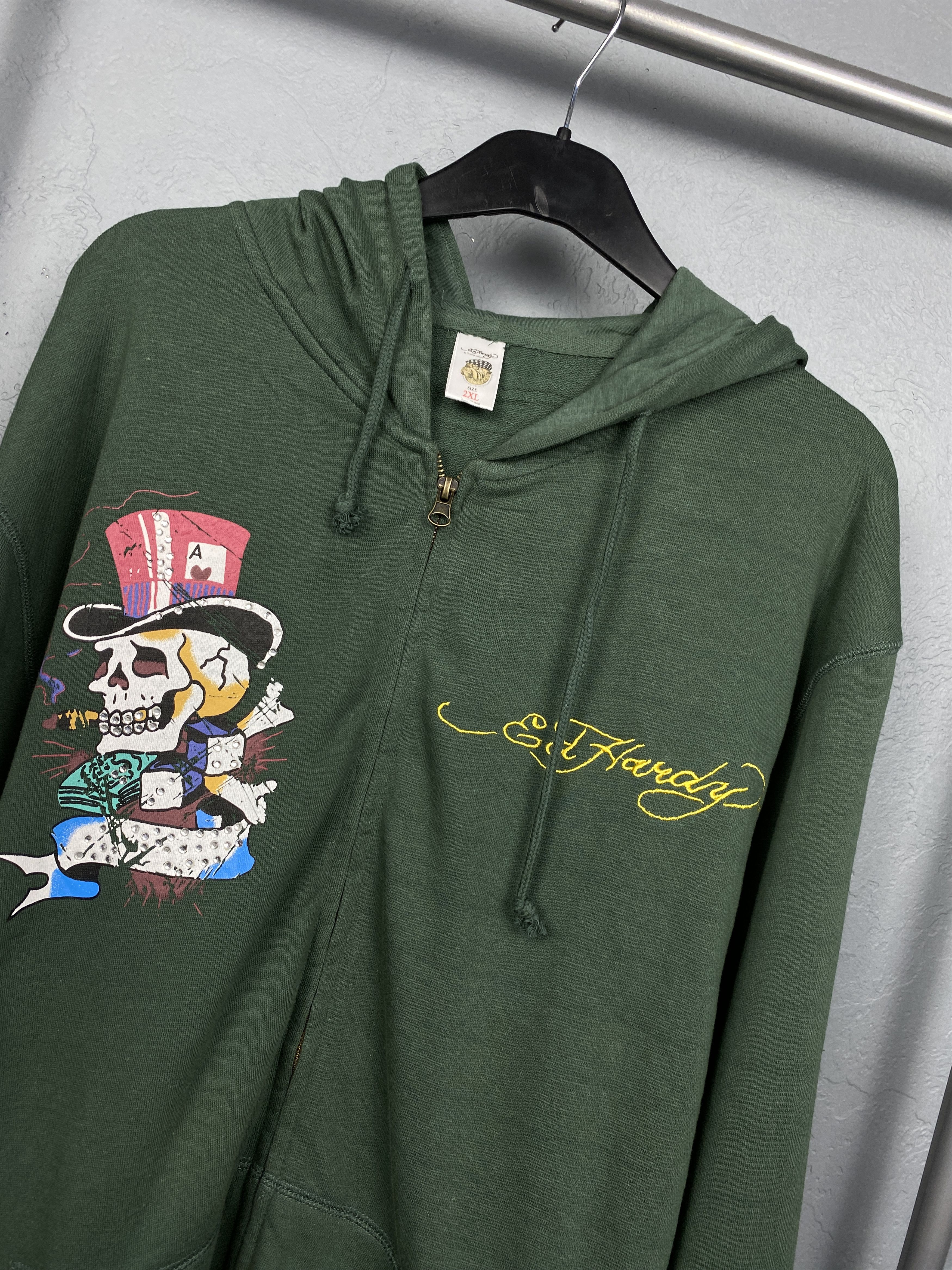 Christian Audigier × Ed Hardy Ed Hardy by Christian Audigier Hoodie Y2K Size US XXL / EU 58 / 5 - 5 Thumbnail