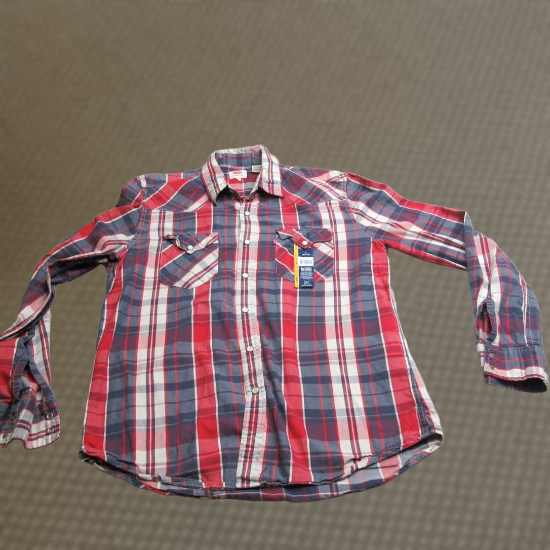 Levi's Levi'S Red Plaid Shirt Men Large Size Size US L / EU 52-54 / 3 - 1 Thumbnail