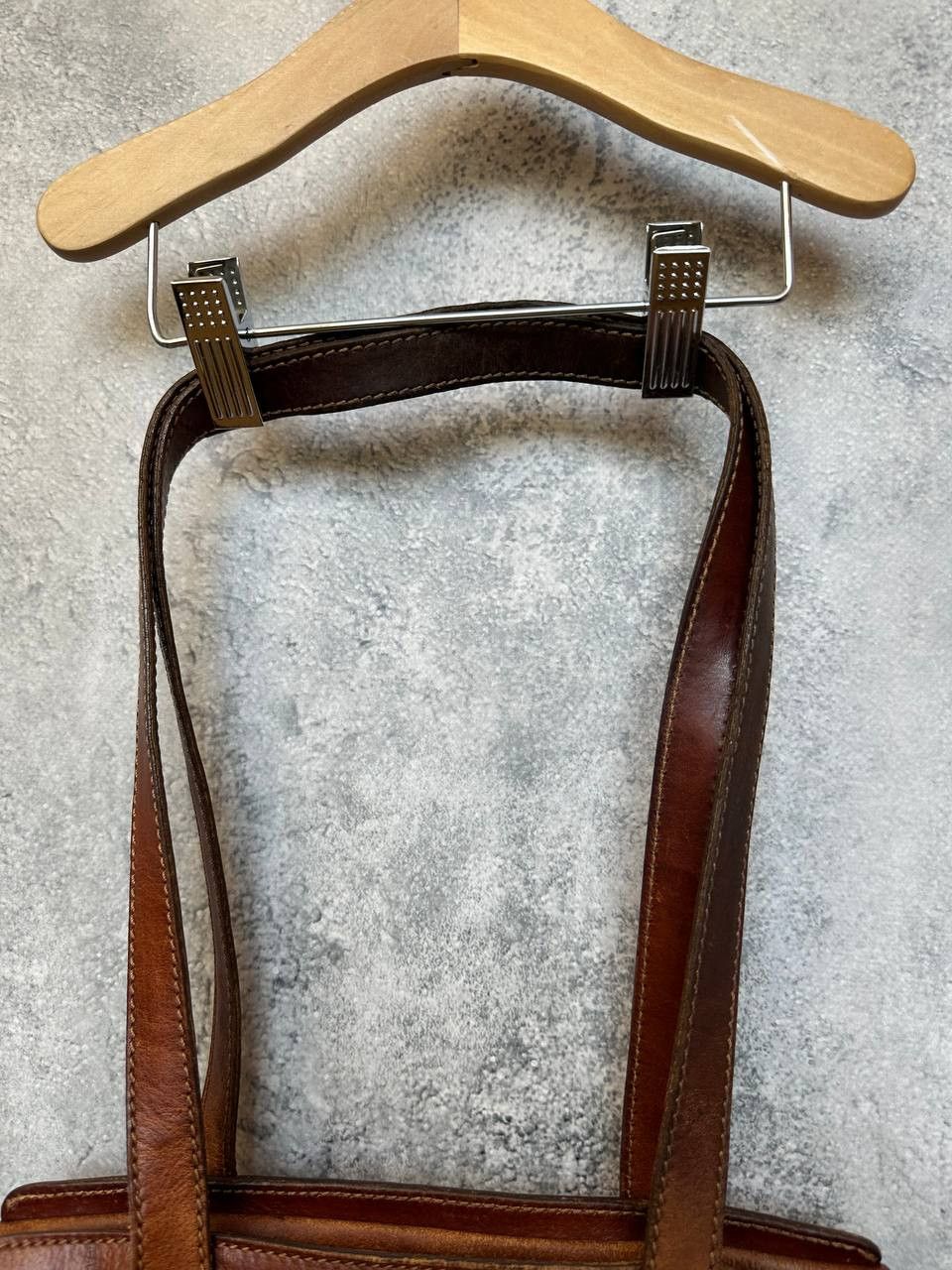 Genuine Leather The Bridge Vintage Cognac Leather Shoulder Bag – Italian Size ONE SIZE - 11 Thumbnail