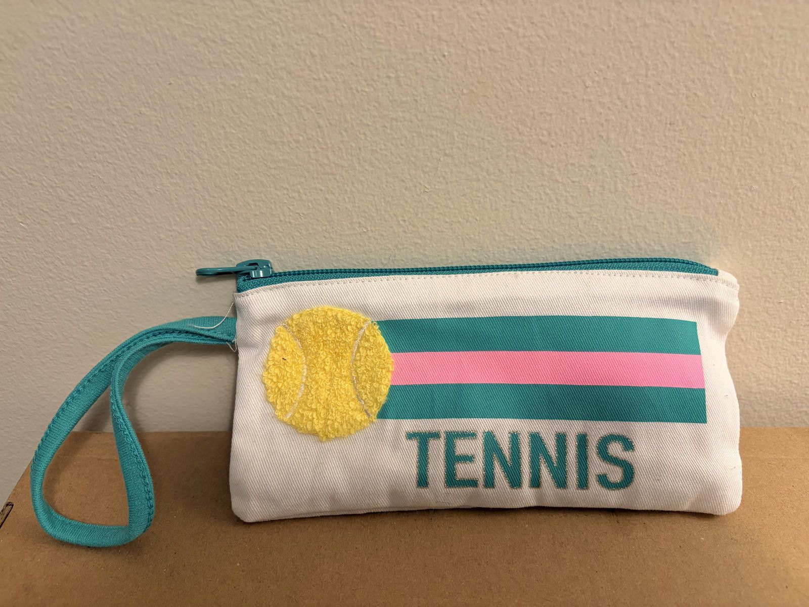 Other White/Teal Canvas Tennis Wristlet Size ONE SIZE - 1 Preview