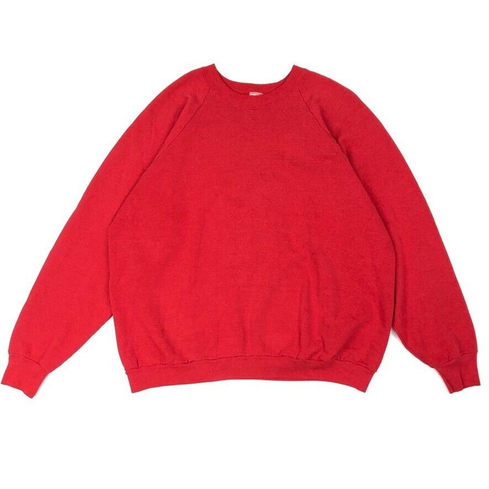 Fruit Of The Loom × Vintage Vintage 90s FOTL Red Crewneck Sweater Pullover size XXL 2XL Size US XXL / EU 58 / 5 - 1 Thumbnail