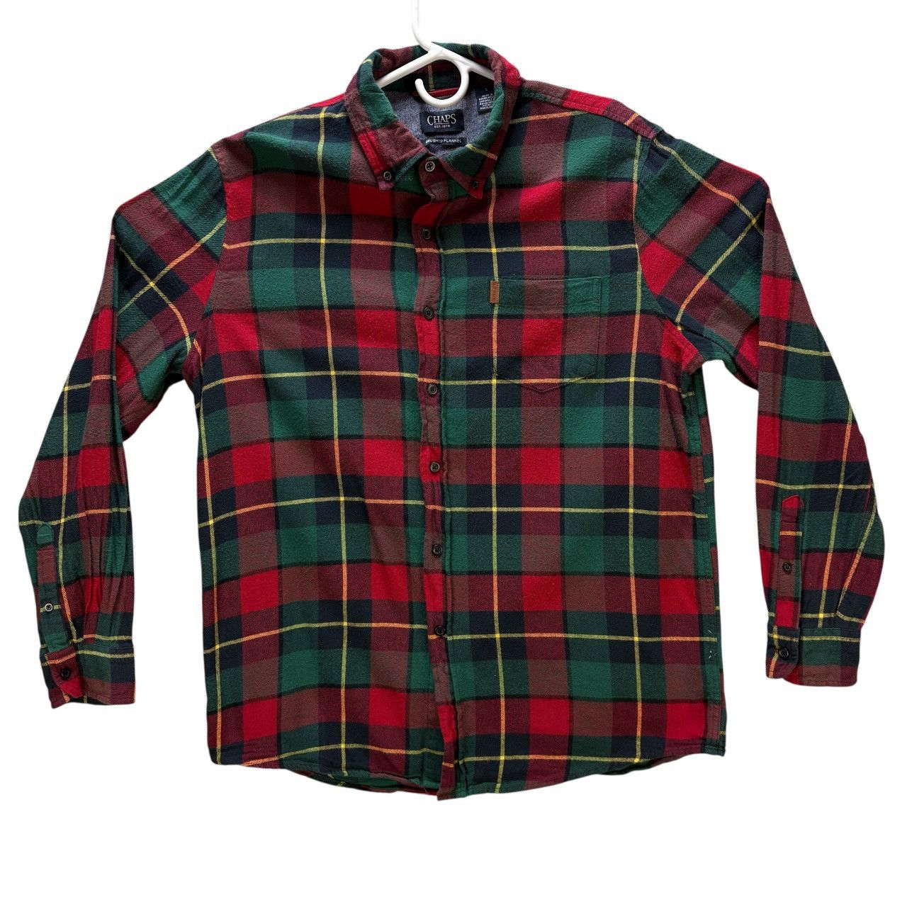 Chaps Chaps Men's Long Sleeve Flannel Shirt Plaid, Size L, Cotton Size US L / EU 52-54 / 3 - 1 Thumbnail