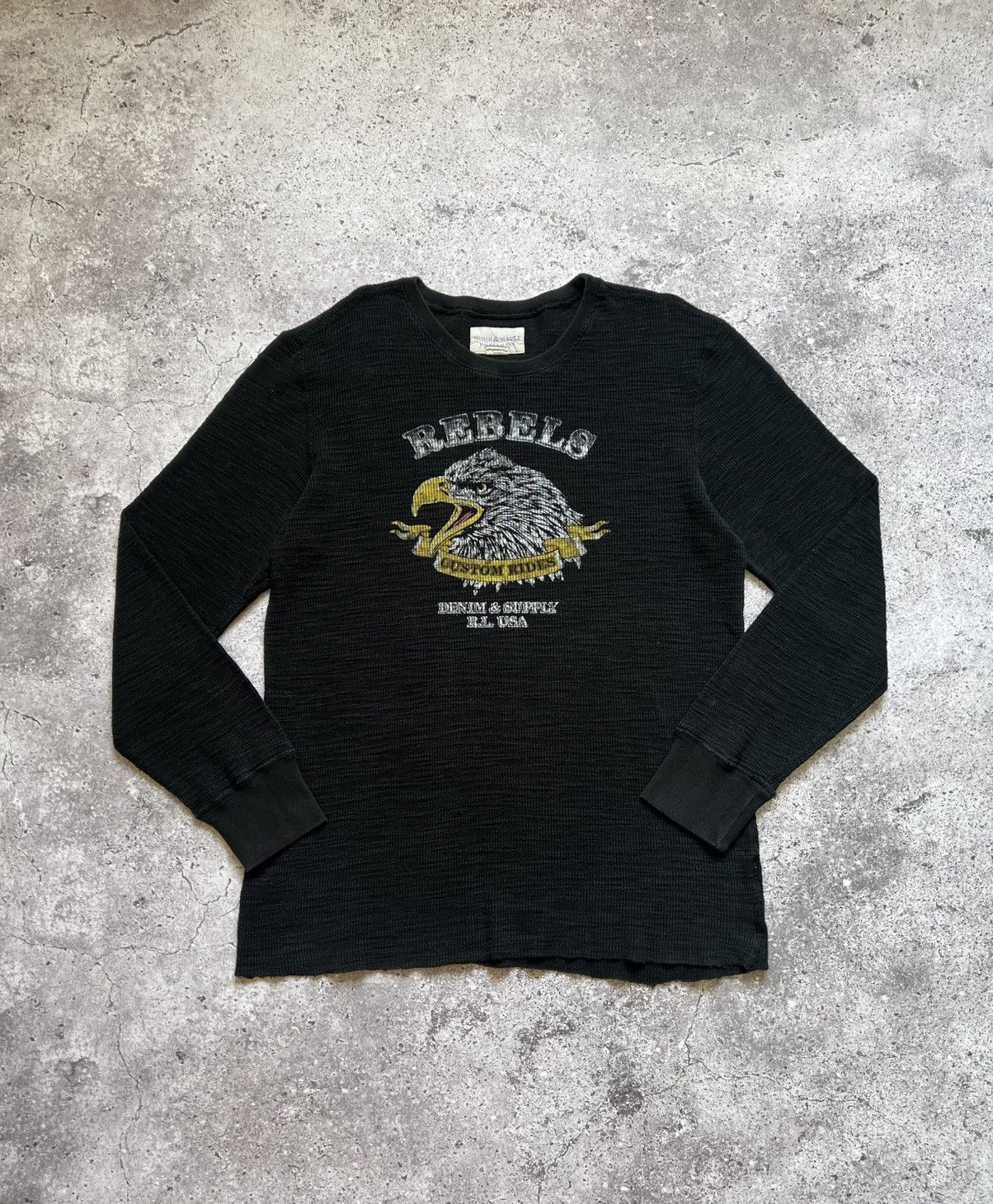 Denim & Supply Ralph Lauren Rebels Long Sleeve Black Men's