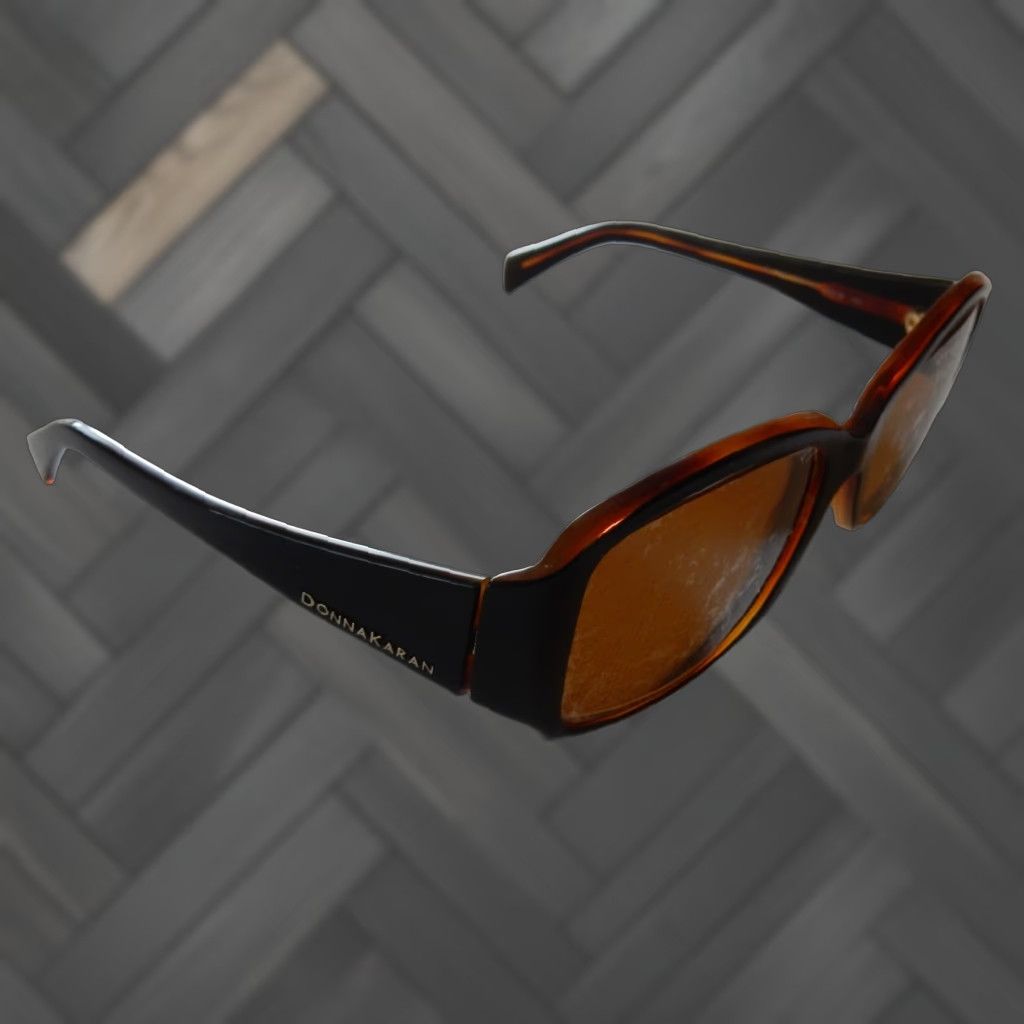 DKNY VINTAGE Donna Karan Sunglasses Frames Only Women 56mm Black Prescription Small Scratches DKNY Size ONE SIZE - 1 Thumbnail