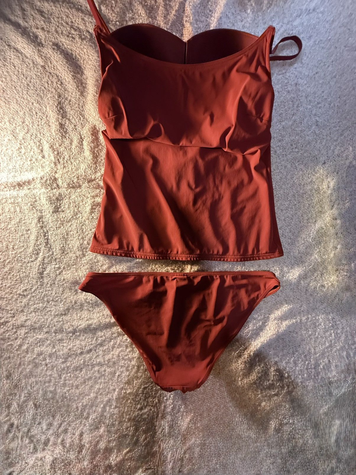 Calvin Klein Calvin Klein Sculpting Lycra Swim Set - Terracotta Sz 16 Size XL / US 12-14 / IT 48-50 - 2 Thumbnail