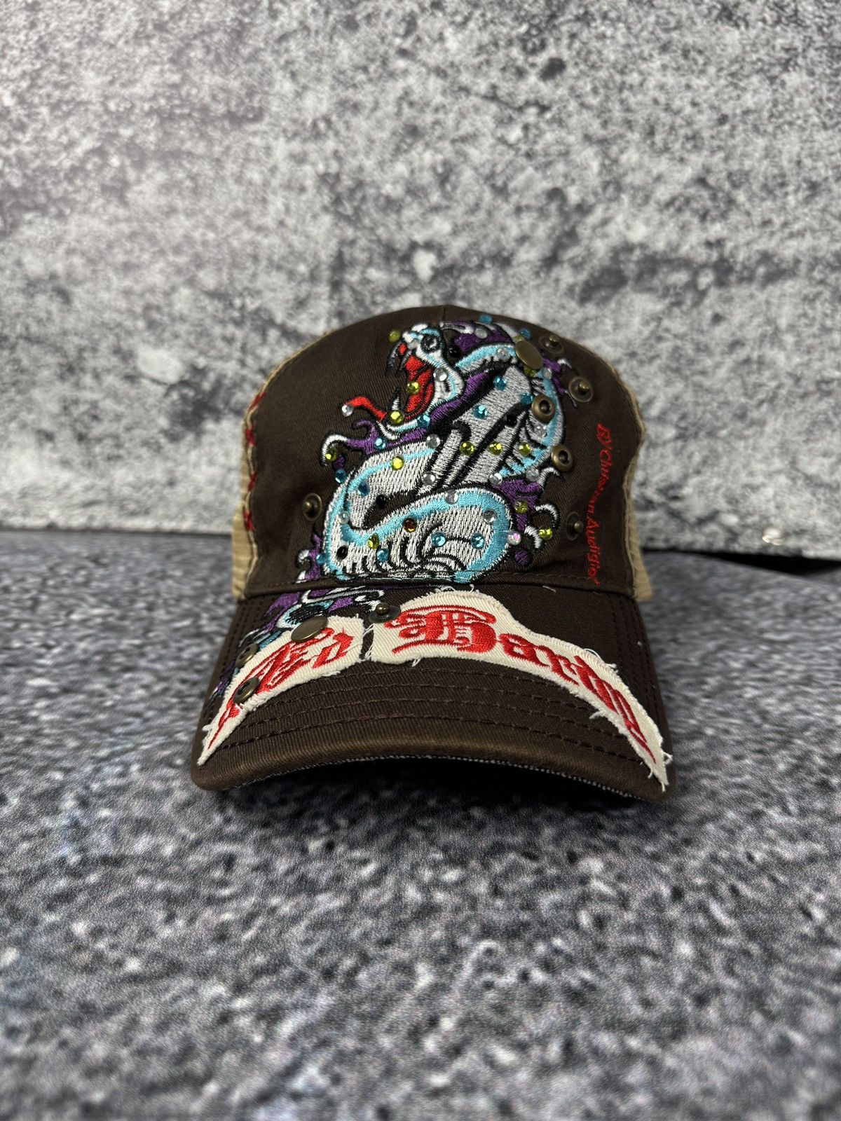 Ed Hardy New Ed Hardy by Christian Audigier Y2K Baseball Cap One Size Size ONE SIZE - 3 Thumbnail
