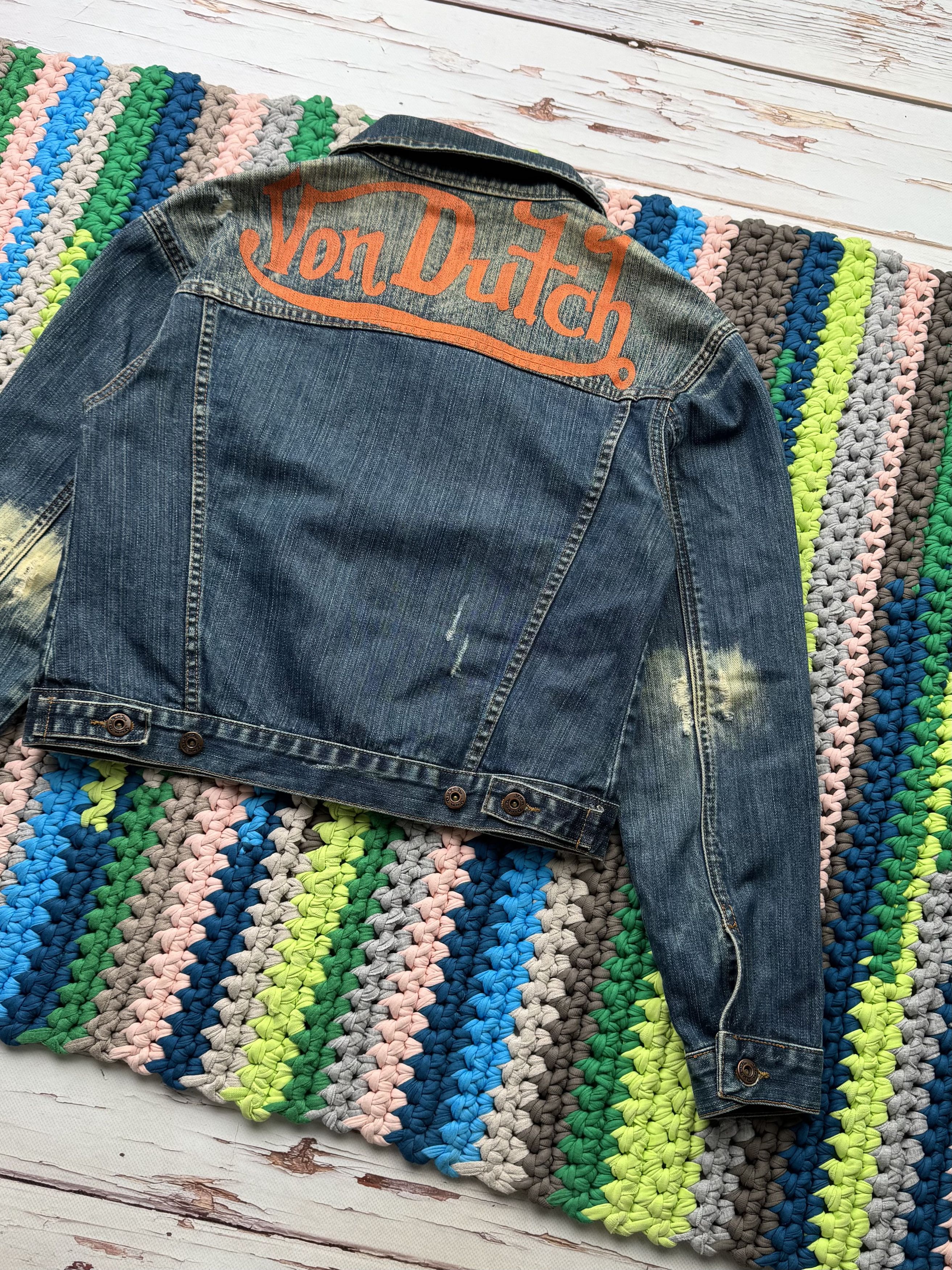 Von Dutch Von Dutch Vintage Cropped Denim Jacket (D10) Size M / US 6-8 / IT 42-44 - 8 Thumbnail