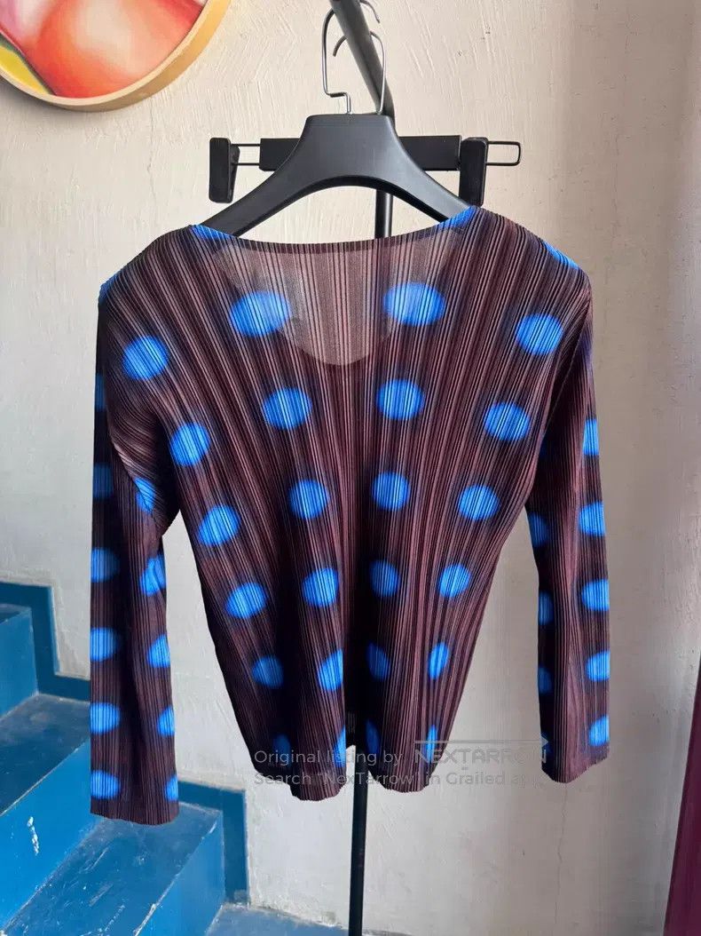 Issey Miyake Issey Miyake Color-blocked Long-sleeve Top Size L / US 10 / IT 46 - 2 Thumbnail
