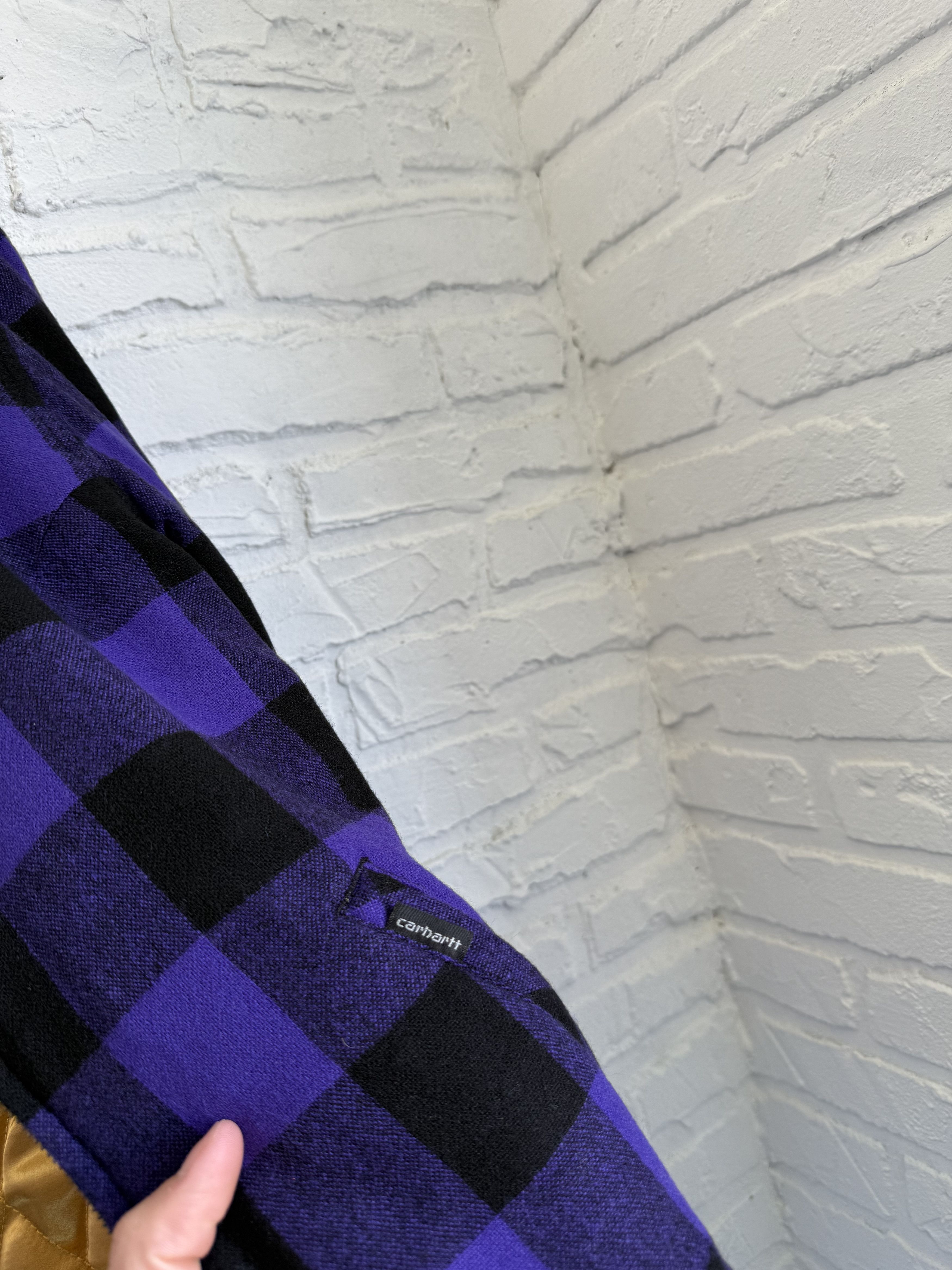 Carhartt Vintage Carhartt Purple Buffalo Plaid Quilted Wool Jacket Size US S / EU 44-46 / 1 - 6 Thumbnail