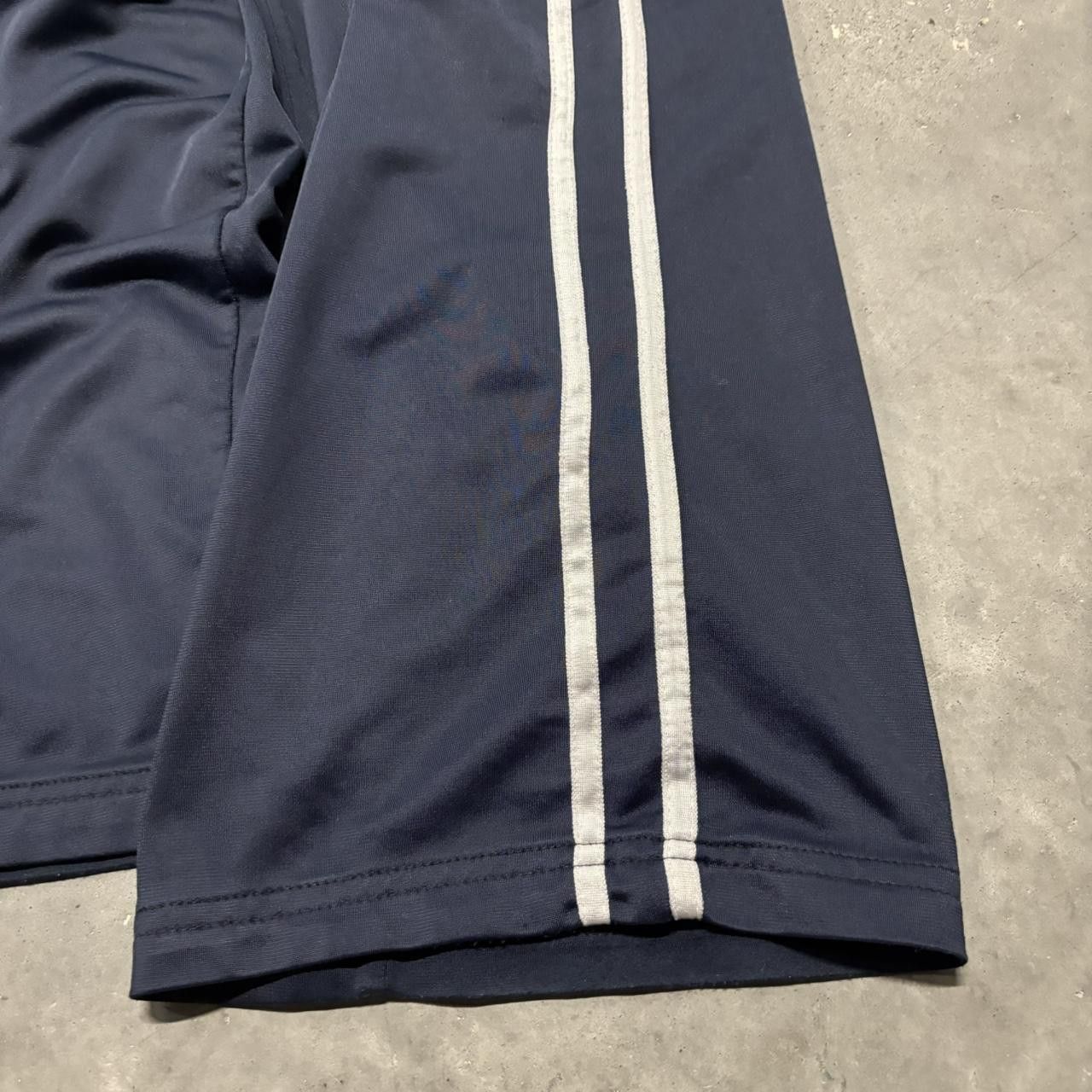 Japanese Brand × Vintage Crazy Vintage Y2K/2000s Baggy Navy Blue Striped Skater Track Pants! Size US 36 / EU 52 - 5 Thumbnail