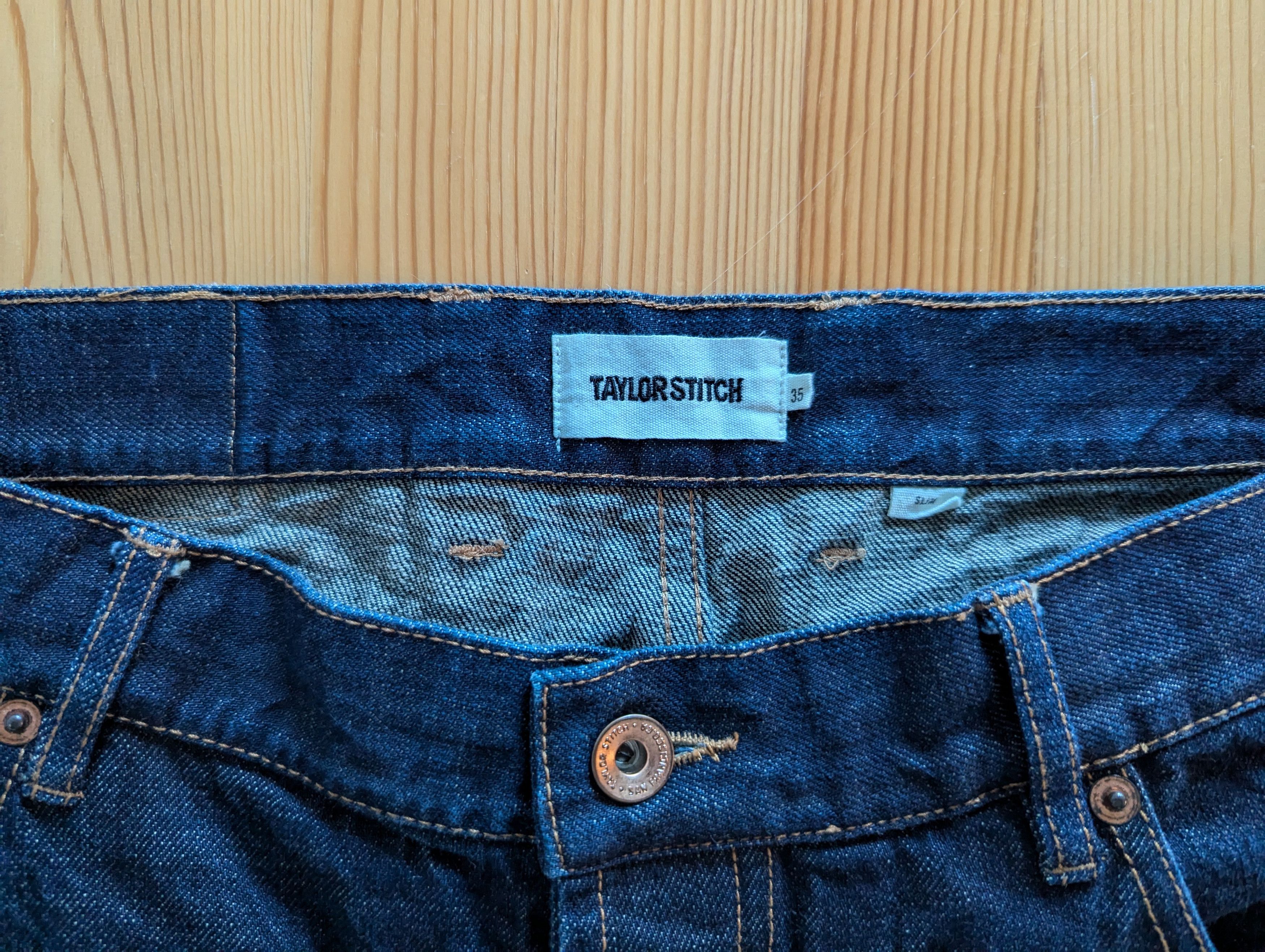 Taylor Stitch Organic Slim Selvedge Size US 35 - 4 Thumbnail