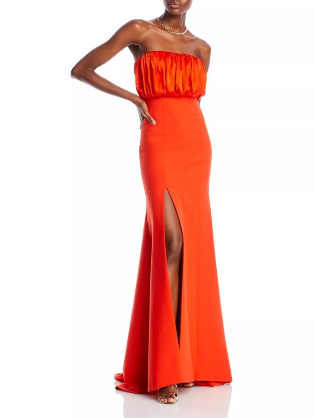 Cinq a Sept NWT New $695 Cinq à Sept Laurence Slit Gown Dress In Cherry Size M / US 6-8 / IT 42-44 - 1 Thumbnail