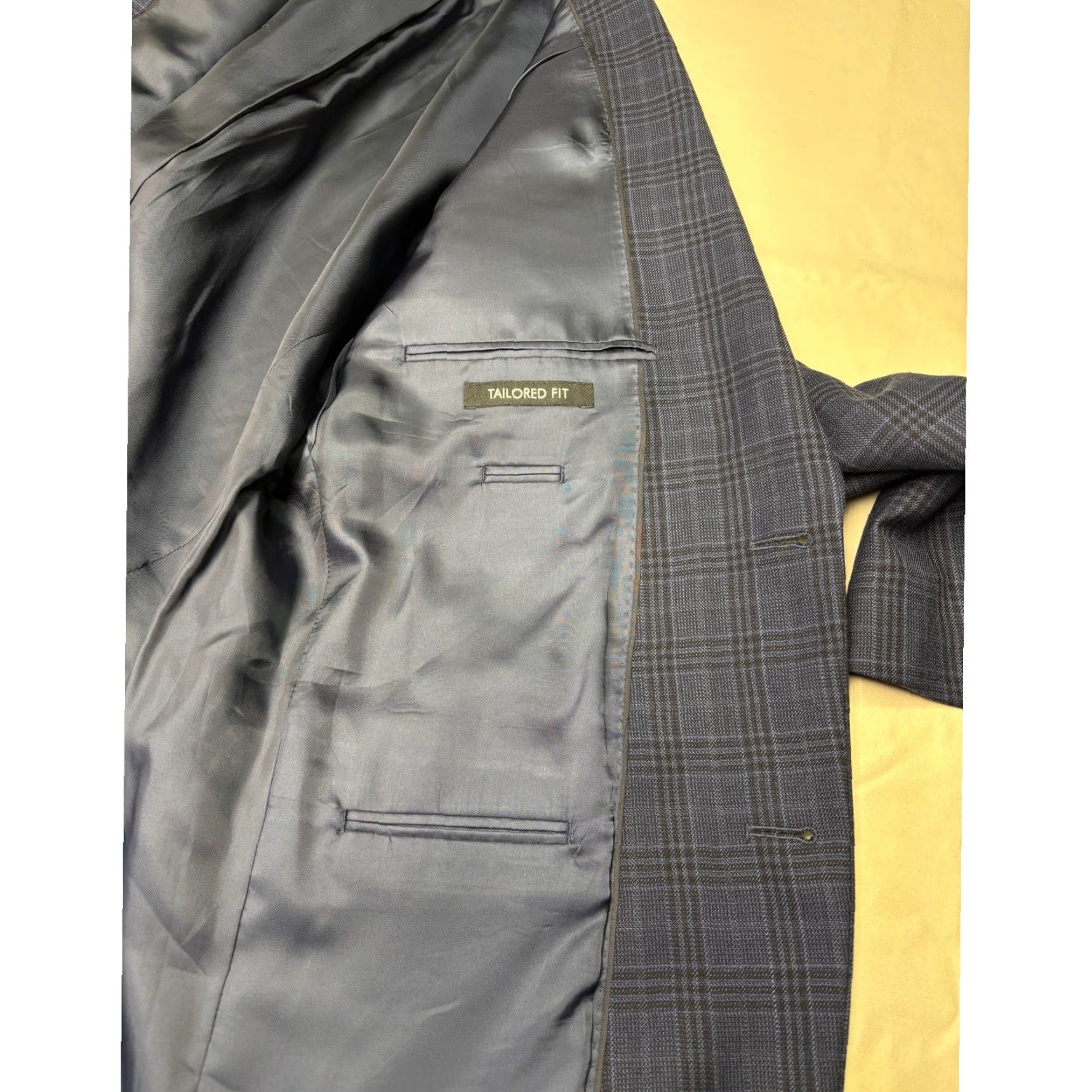 Jos. A. Bank Jos A Bank Signature Mens 41 Long Navy Blue Plaid 100% Wool Tailored Sport Coat Blazer Shirt Jacket? Size 42R - 6 Thumbnail