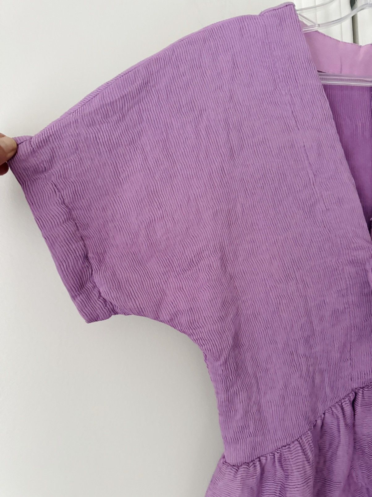Endless Endless Rose Lavender Deep-V Front Knot Peplum Top, Size S Size S / US 4 / IT 40 - 2 Thumbnail