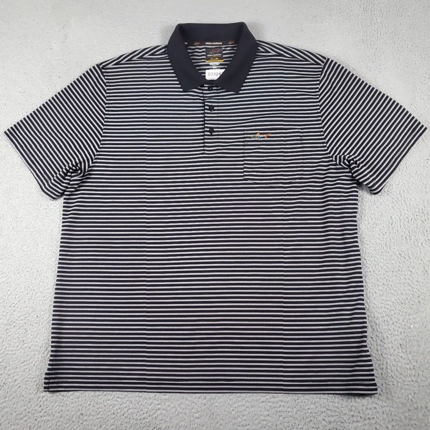 Vintage Greg Norman Polo Shirt Mens 2XL Black Striped Shark Golf Casual Short Sleeve Polo Shirt Size US XXL / EU 58 / 5 - 3 Thumbnail