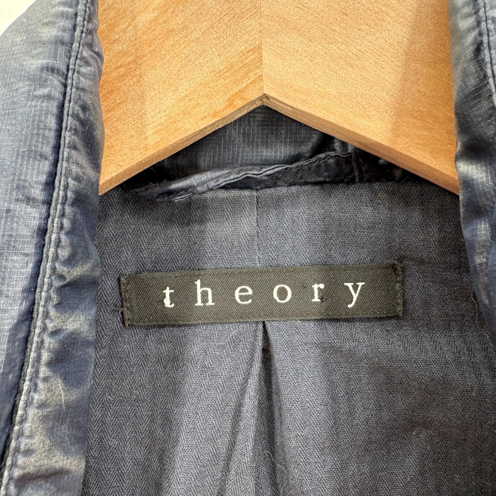 Theory Theory Jacket Mens Small Blue Gabe S Metaphoric Hooded Nylon Zip Lightweight Windbreaker Size US S / EU 44-46 / 1 - 4 Thumbnail