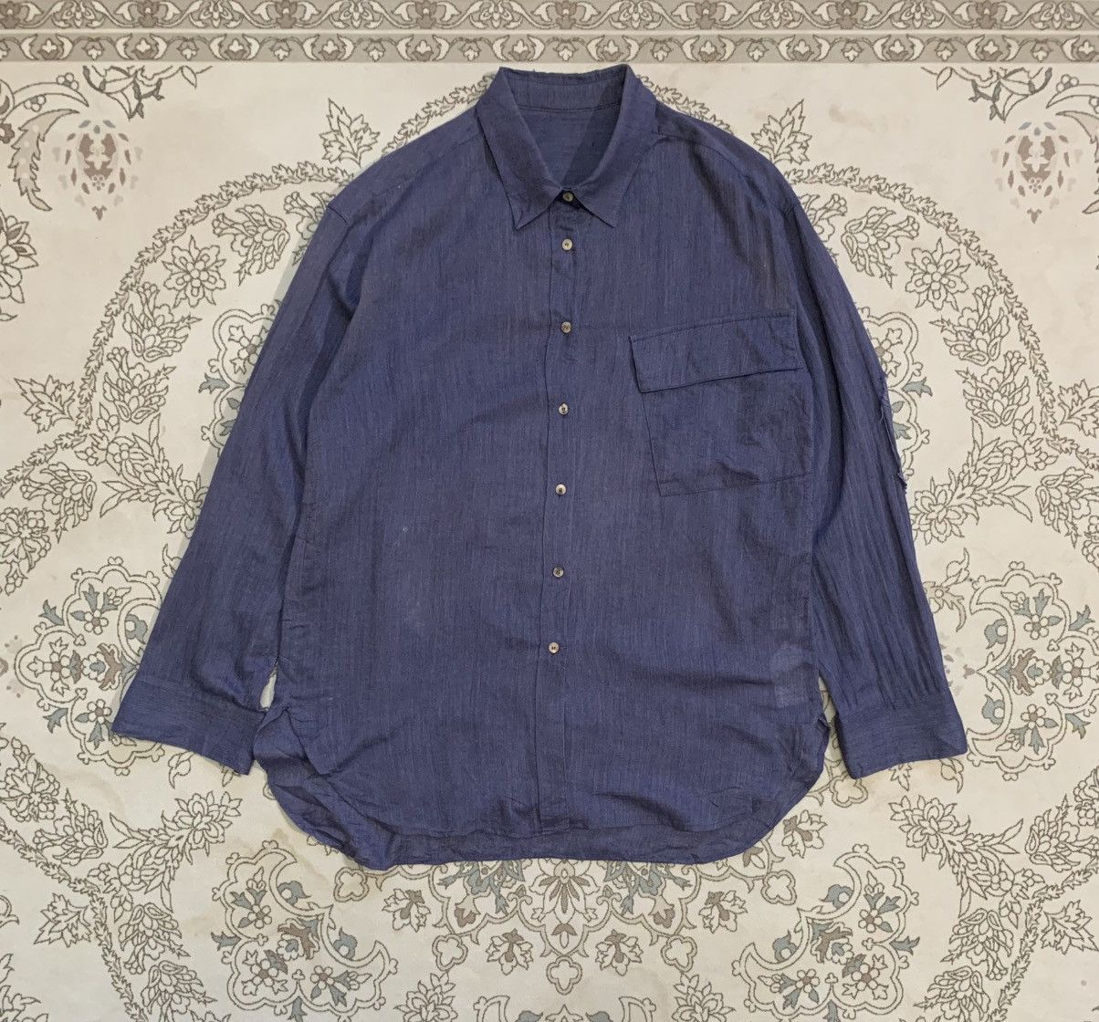 Matin Kim MATIN KIM COTTON LINEN ELBOW PATCH BUTTON UPS SHIRT Size US L / EU 52-54 / 3 - 1 Thumbnail