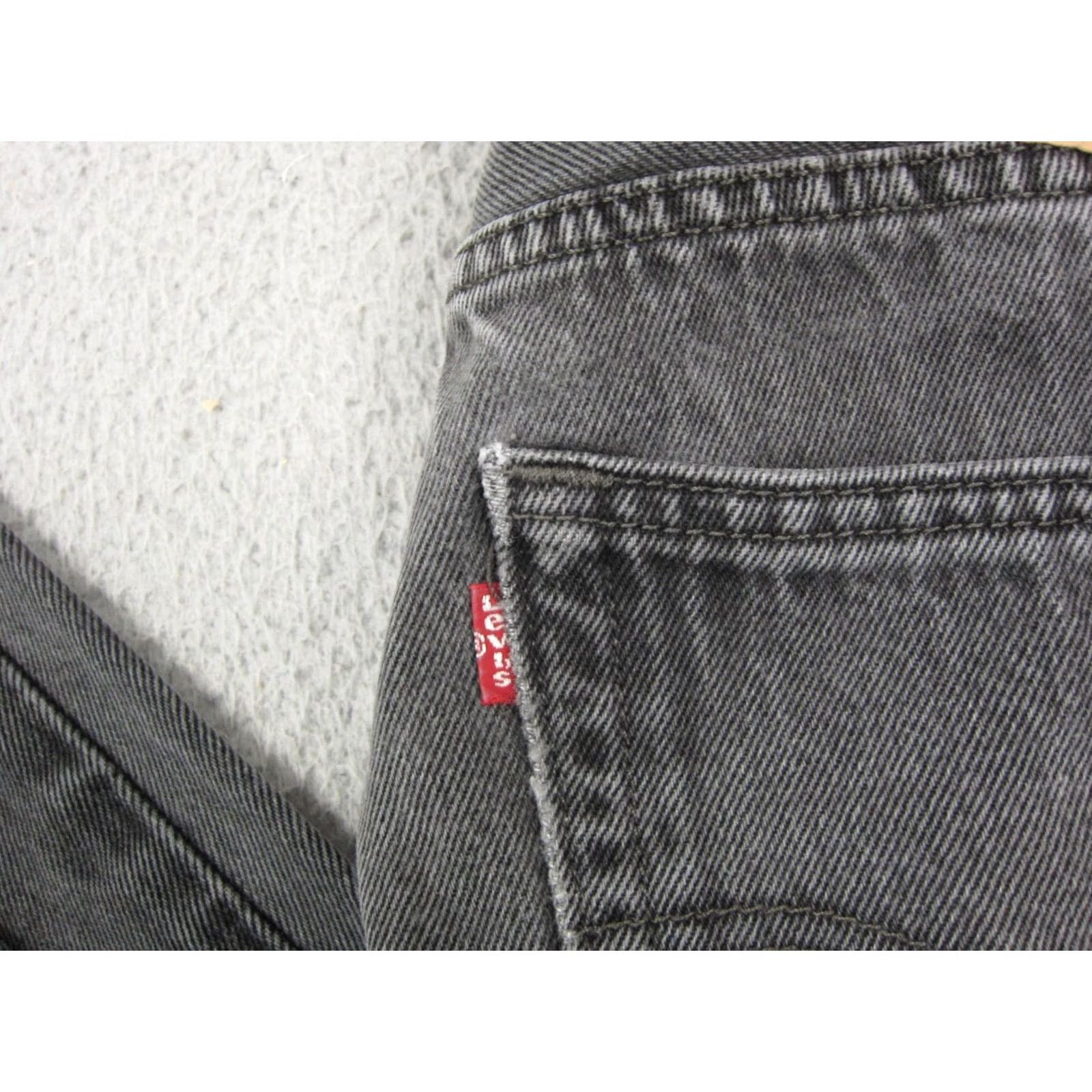 Levi's VINTAGE Levi's Jeans 505 Regular Black 34x34 Mens Y2K 90s Denim Zip Up Straight Straight Fit Size US 34 / EU 50 - 3 Thumbnail
