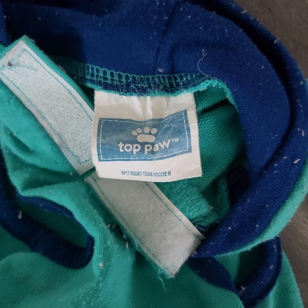 Designer Turquoise Squat Team TP SP17 Dog Hoodie Size ONE SIZE - 3 Thumbnail